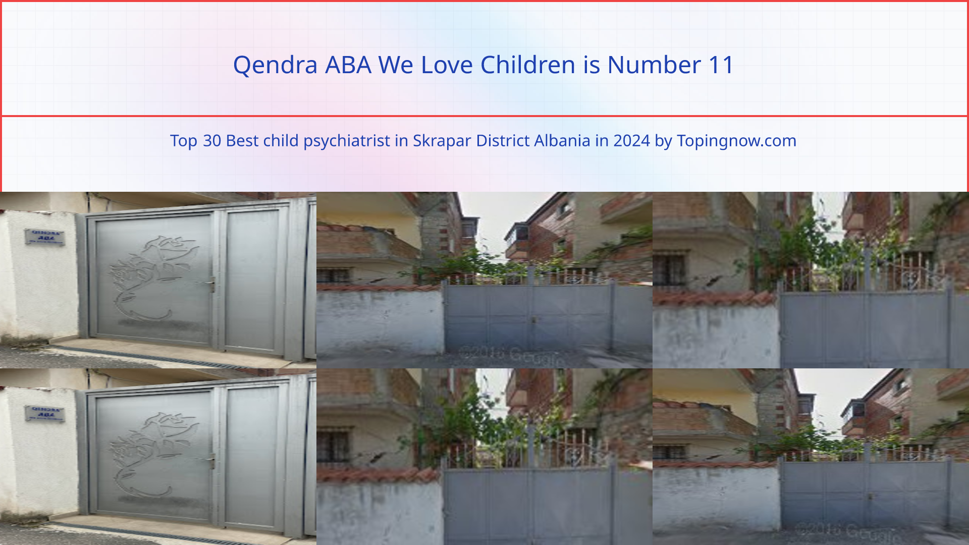 Qendra ABA We Love Children: Top 30 Best child psychiatrist in Skrapar District Albania in 2025