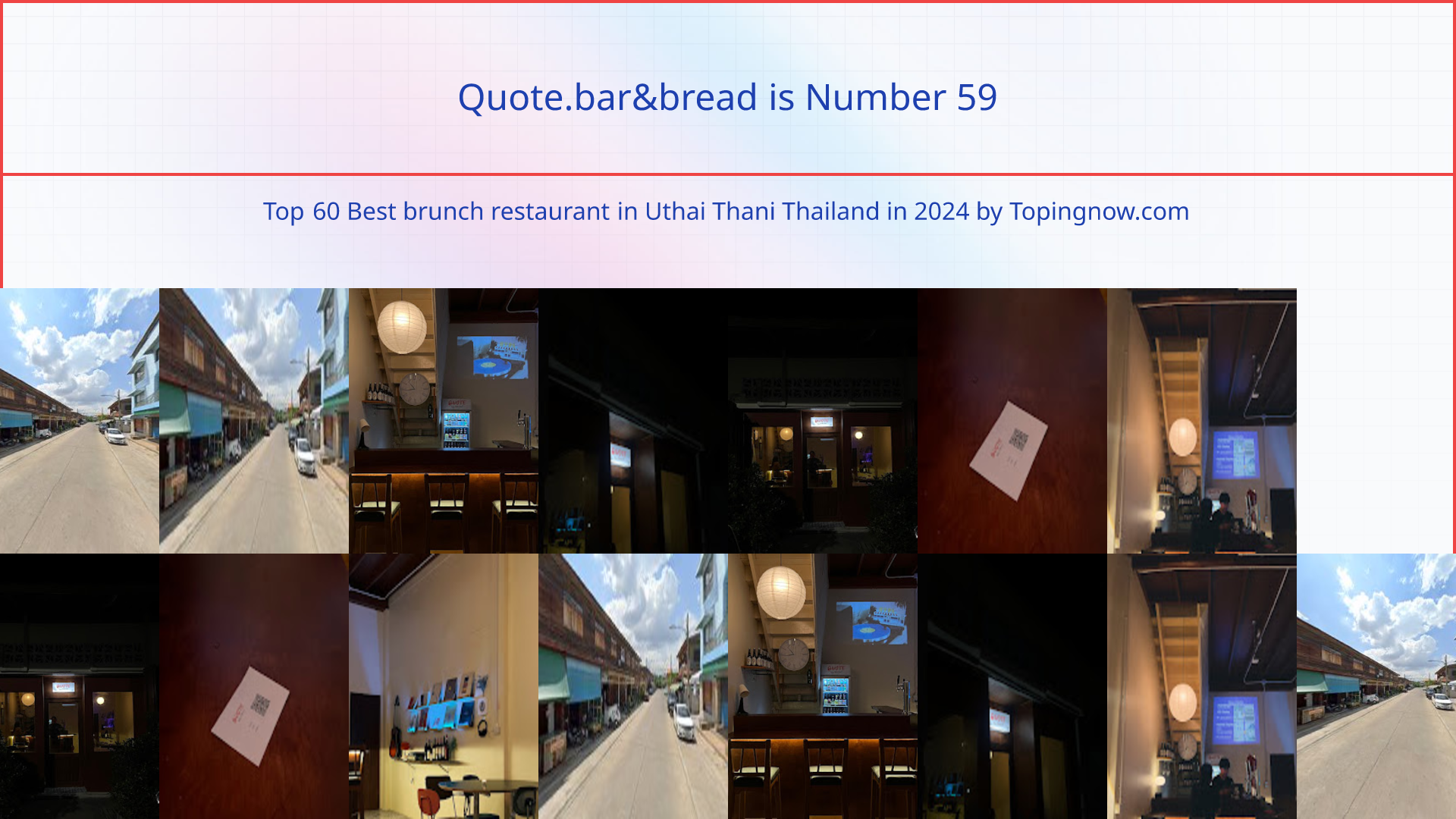 Quote.bar&bread: Top 60 Best brunch restaurant in Uthai Thani Thailand in 2025