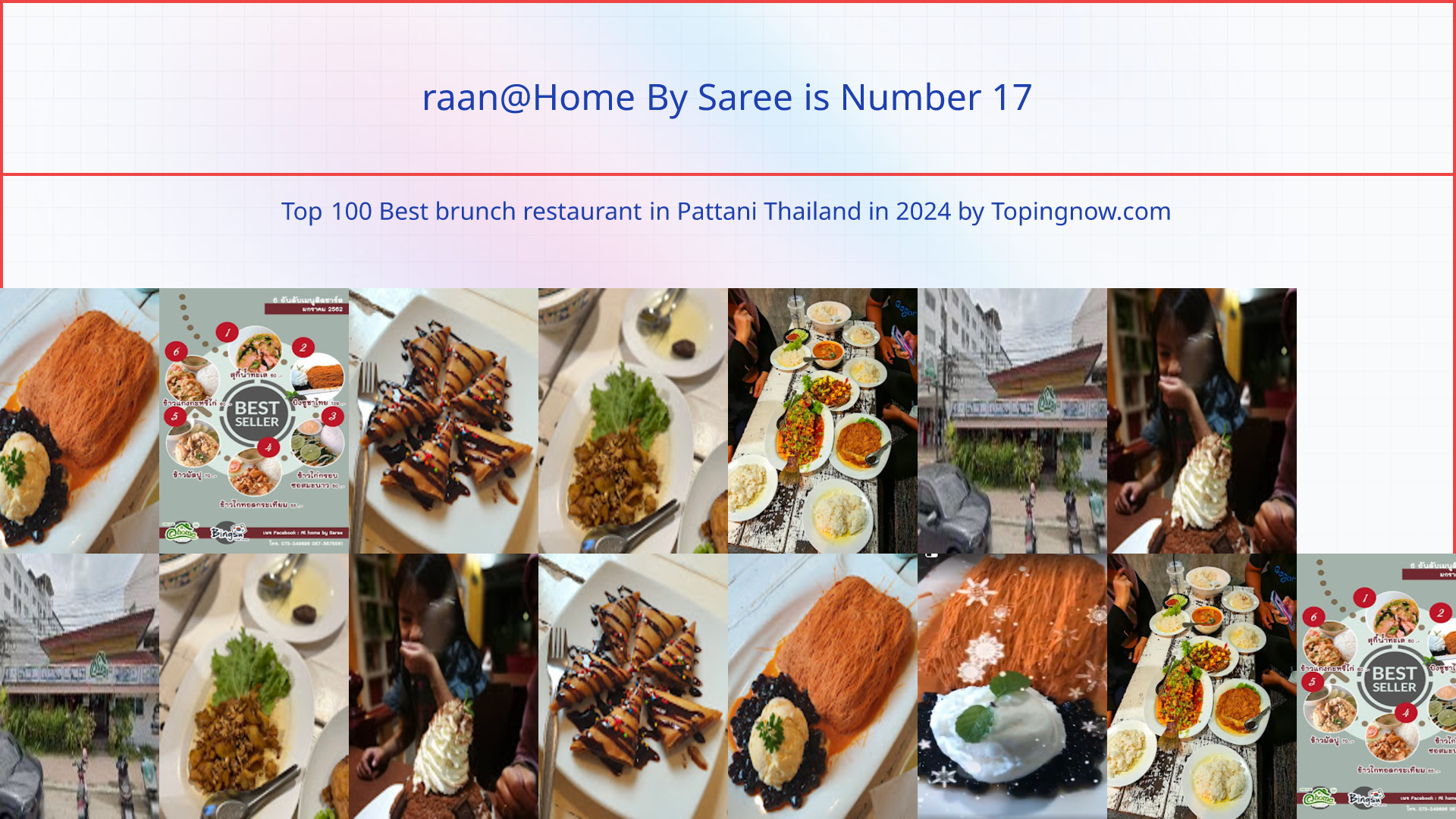raan@Home By Saree: Top 100 Best brunch restaurant in Pattani Thailand in 2025