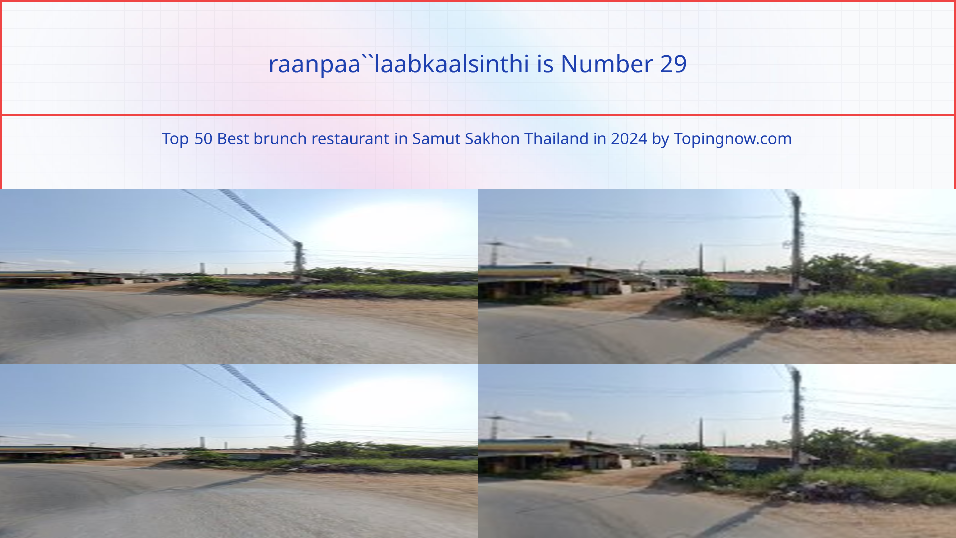 raanpaa``laabkaalsinthi: Top 50 Best brunch restaurant in Samut Sakhon Thailand in 2025