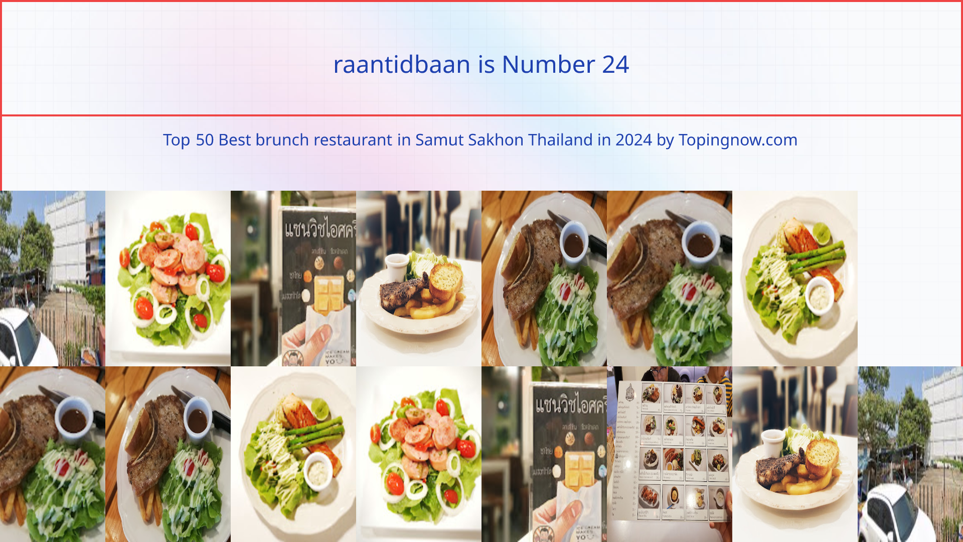 raantidbaan: Top 50 Best brunch restaurant in Samut Sakhon Thailand in 2024