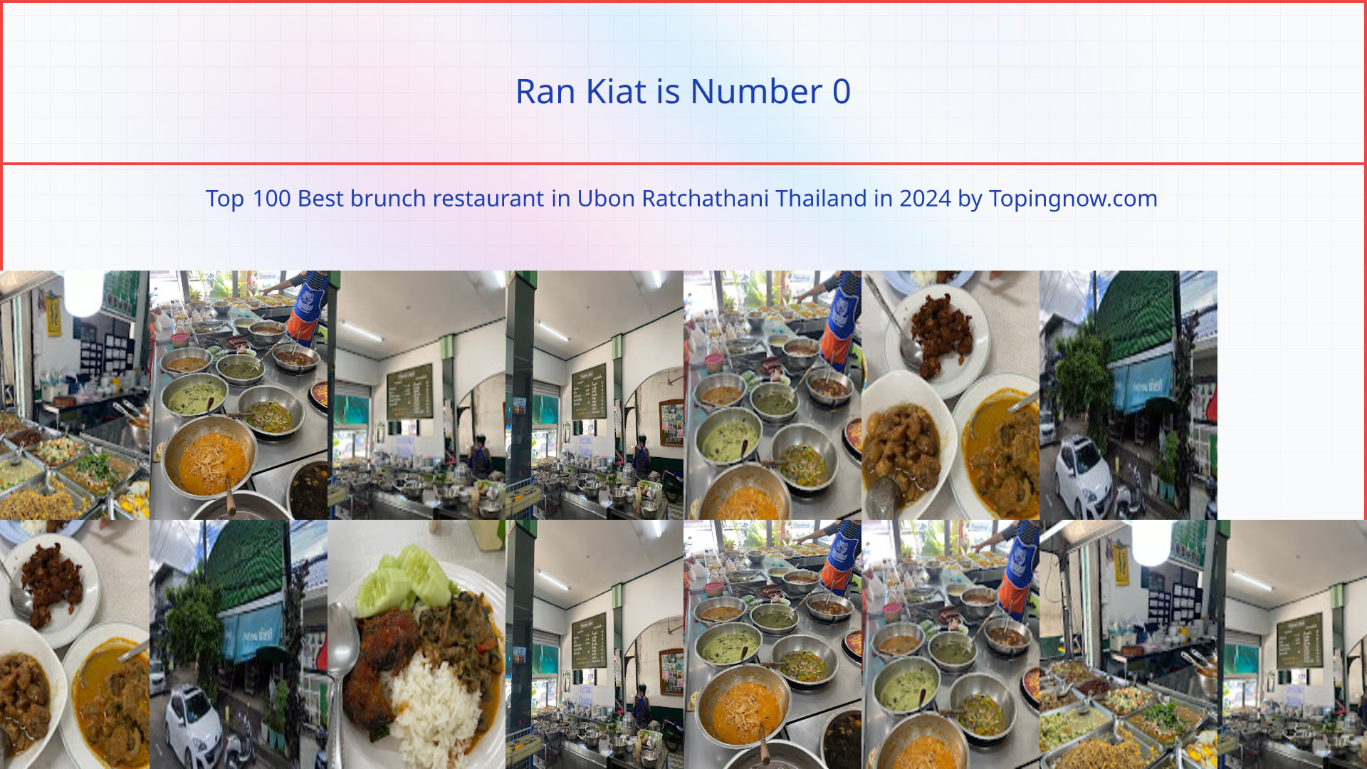 Ran Kiat: Top 100 Best brunch restaurant in Ubon Ratchathani Thailand in 2025