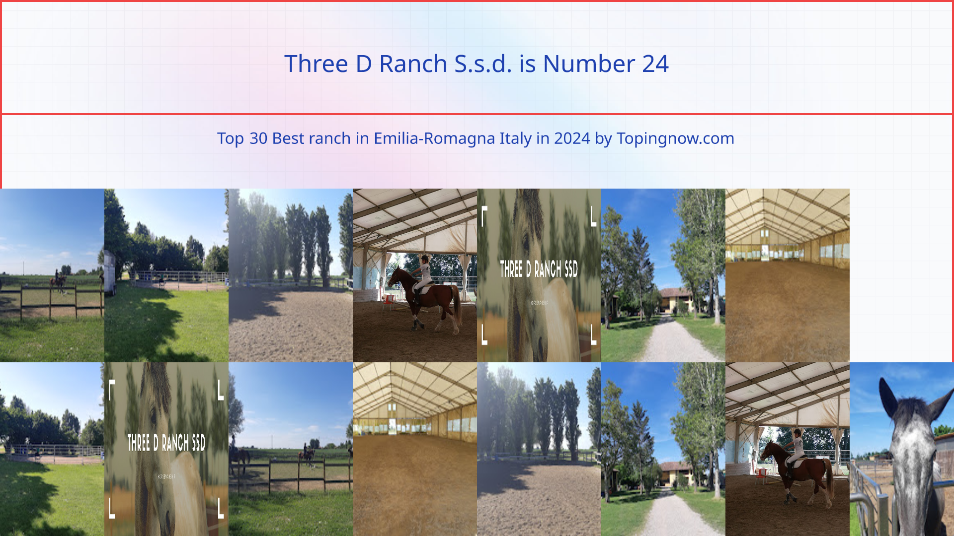 Three D Ranch S.s.d.: Top 30 Best ranch in Emilia-Romagna Italy in 2024