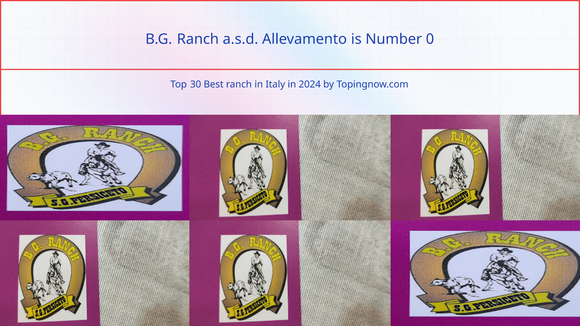 B.G. Ranch a.s.d. Allevamento: Top 30 Best ranch in Italy in 2024