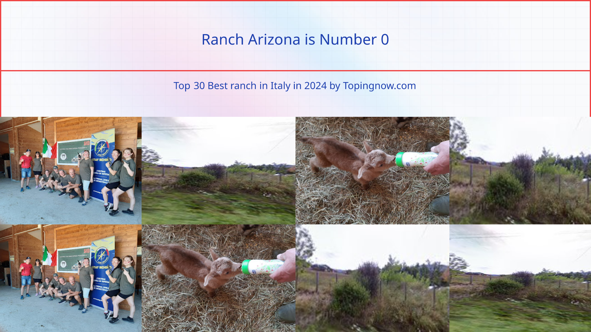 Ranch Arizona: Top 30 Best ranch in Italy in 2024