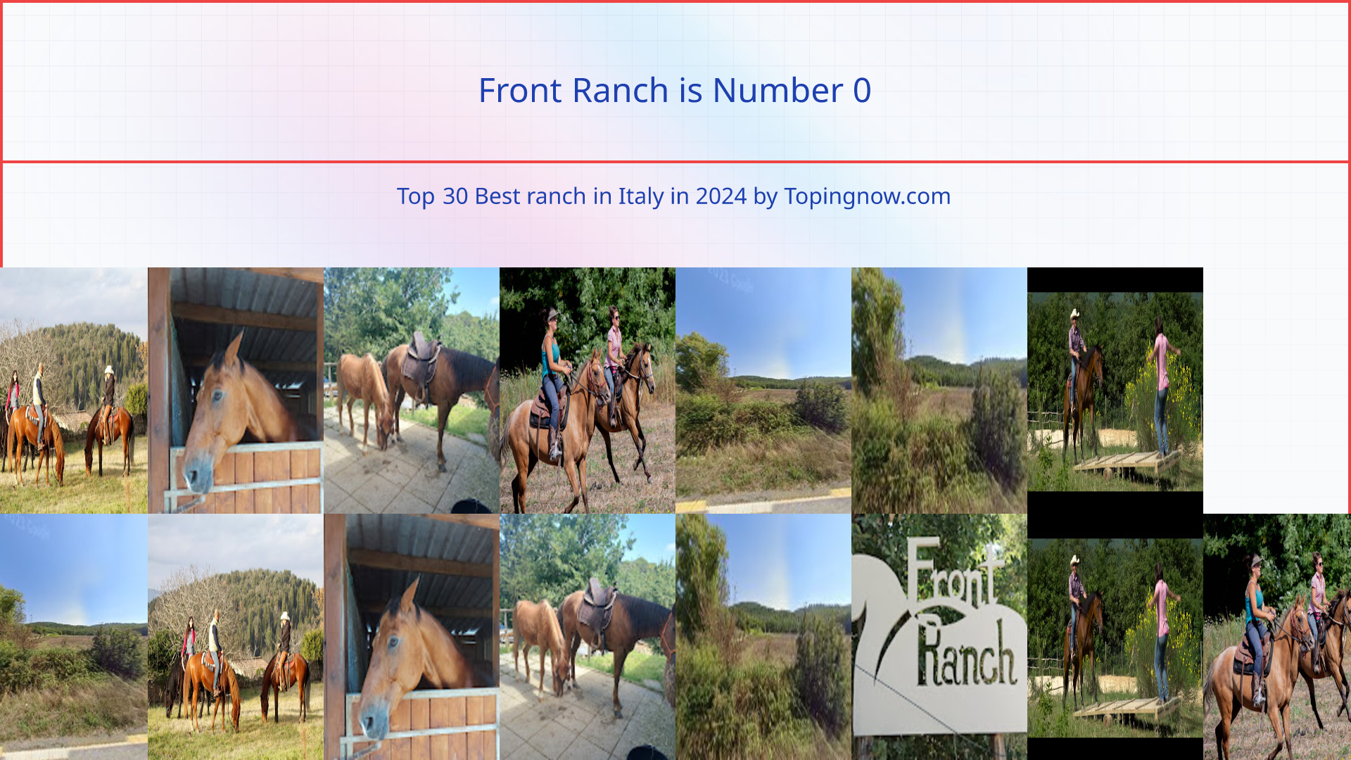 Front Ranch: Top 30 Best ranch in Italy in 2024