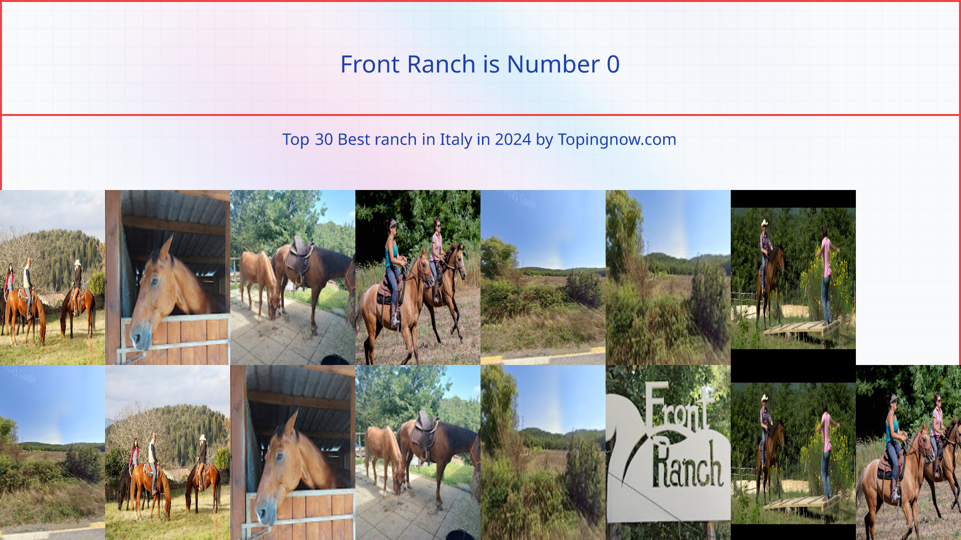 Front Ranch: Top 30 Best ranch in Italy in 2025