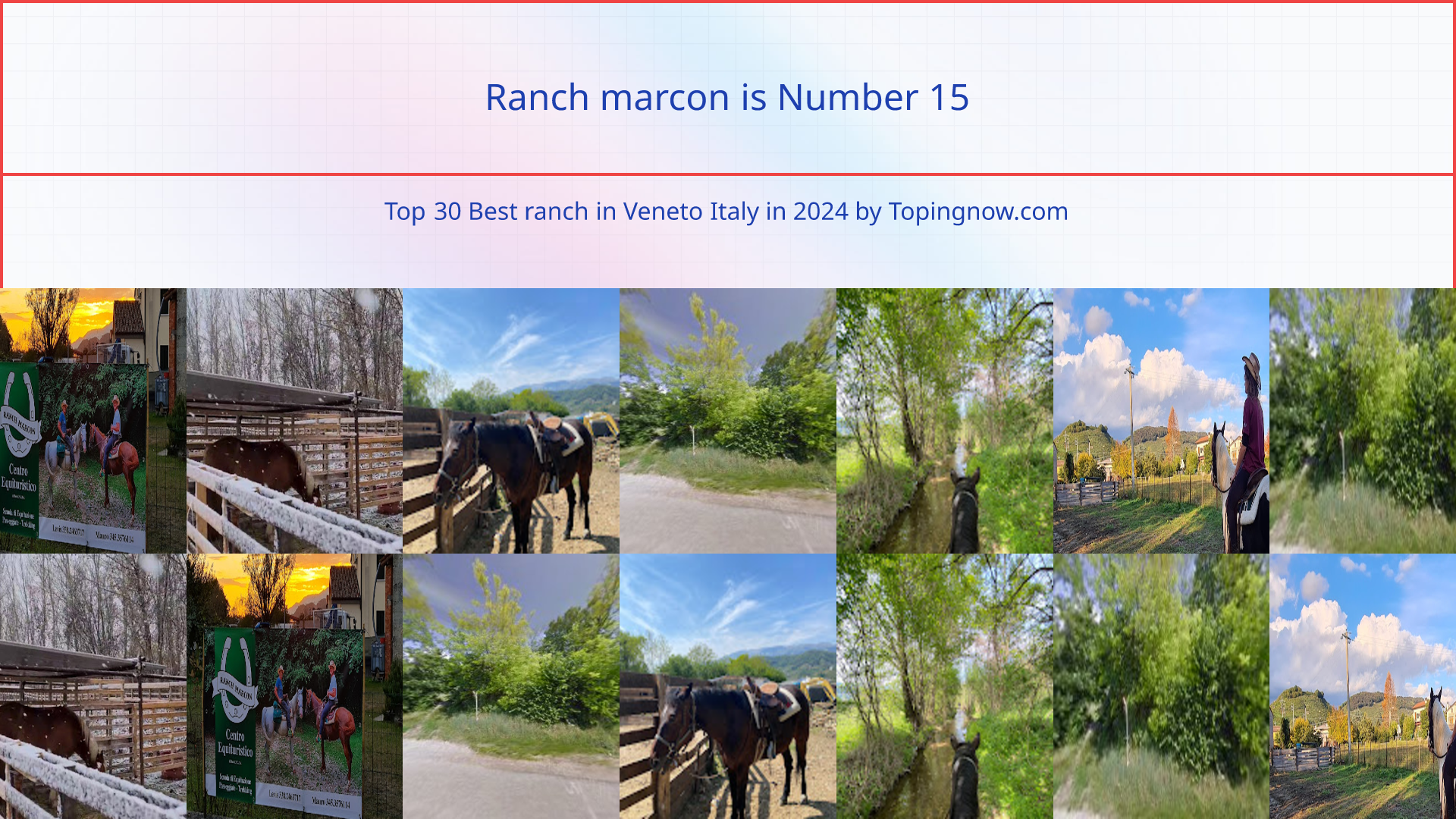Ranch marcon: Top 30 Best ranch in Veneto Italy in 2024
