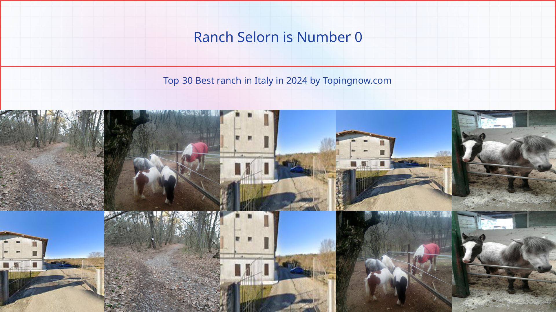 Ranch Selorn: Top 30 Best ranch in Italy in 2025