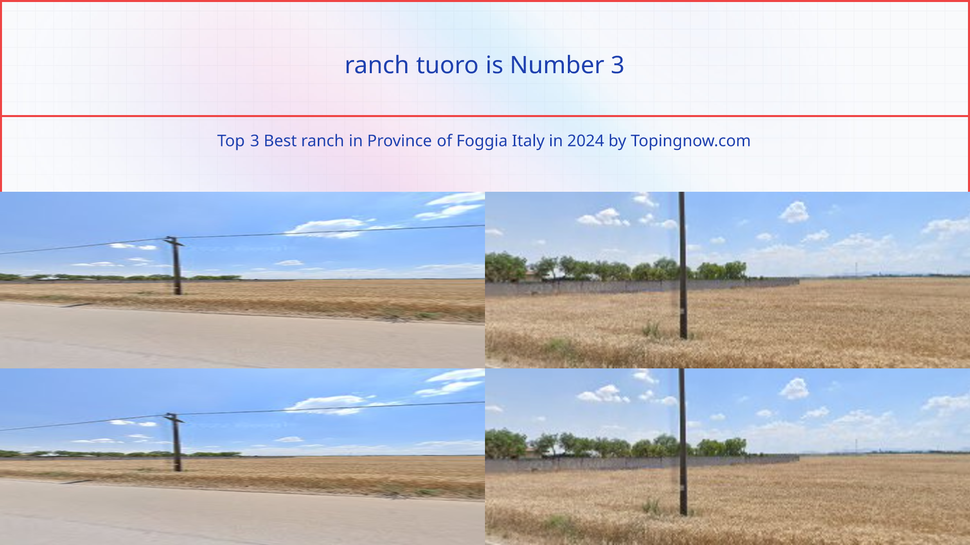 ranch tuoro: Top 3 Best ranch in Province of Foggia Italy in 2024