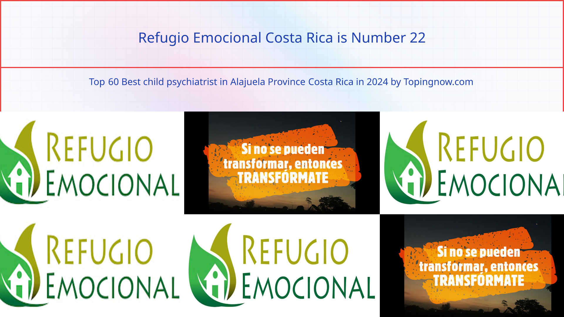 Refugio Emocional Costa Rica: Top 60 Best child psychiatrist in Alajuela Province Costa Rica in 2024