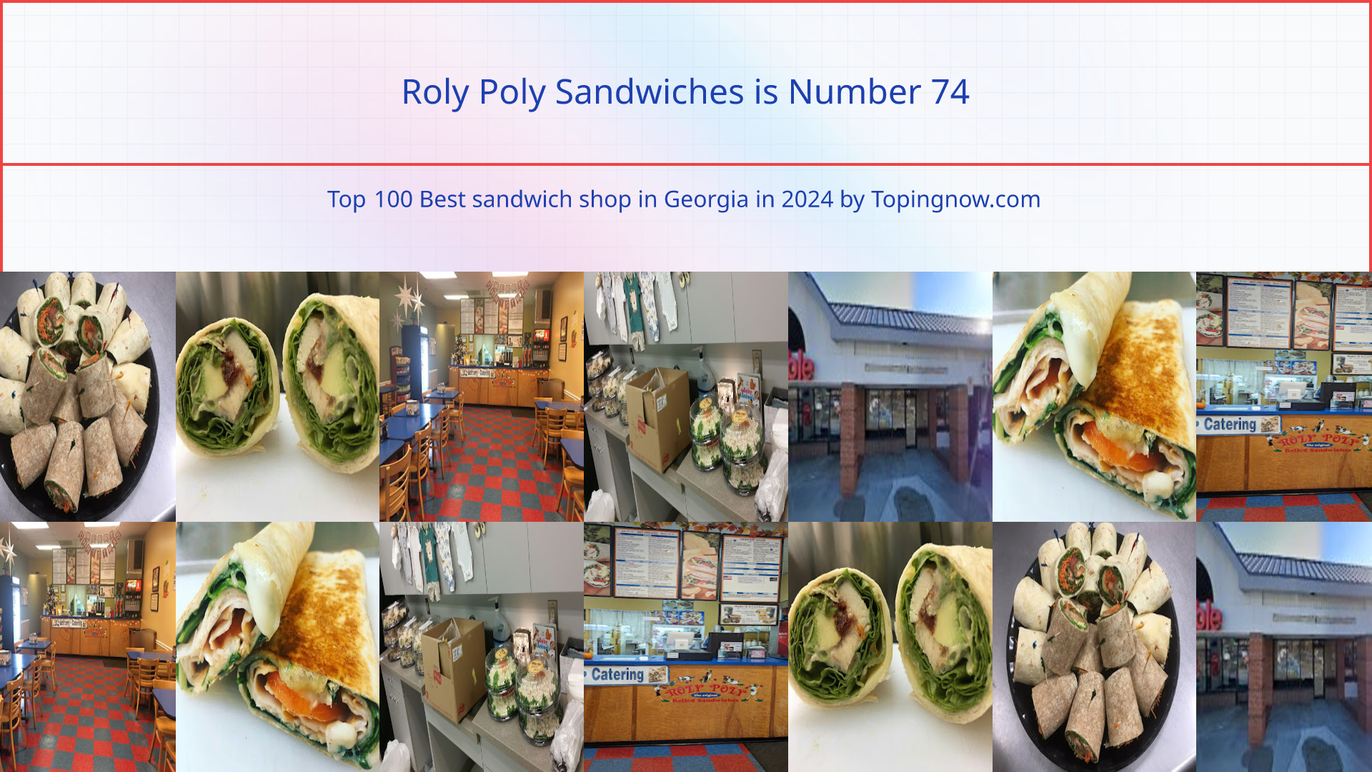 Roly Poly Sandwiches: Top 100 Best sandwich shop in Georgia in 2024