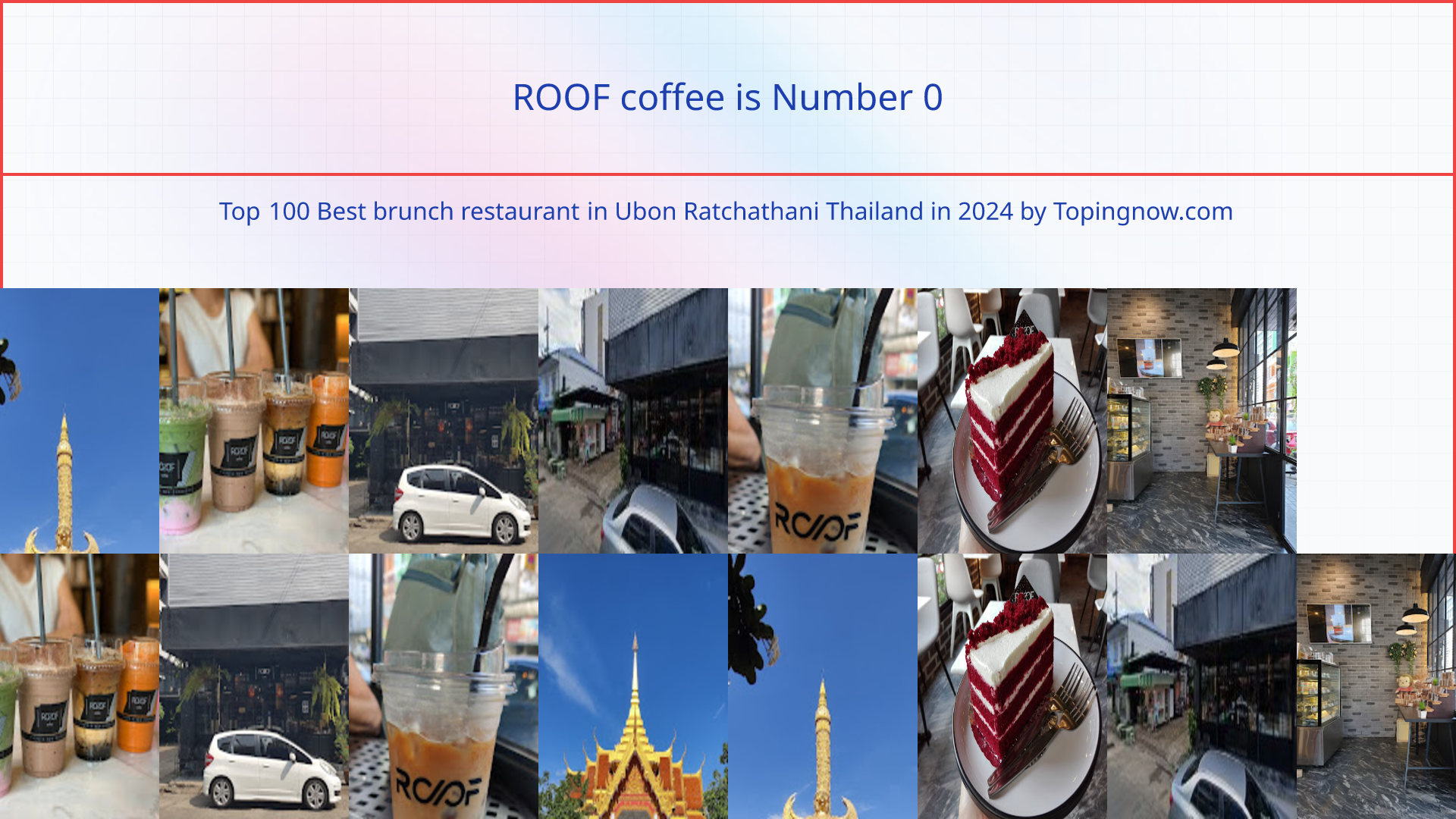 ROOF coffee: Top 100 Best brunch restaurant in Ubon Ratchathani Thailand in 2024