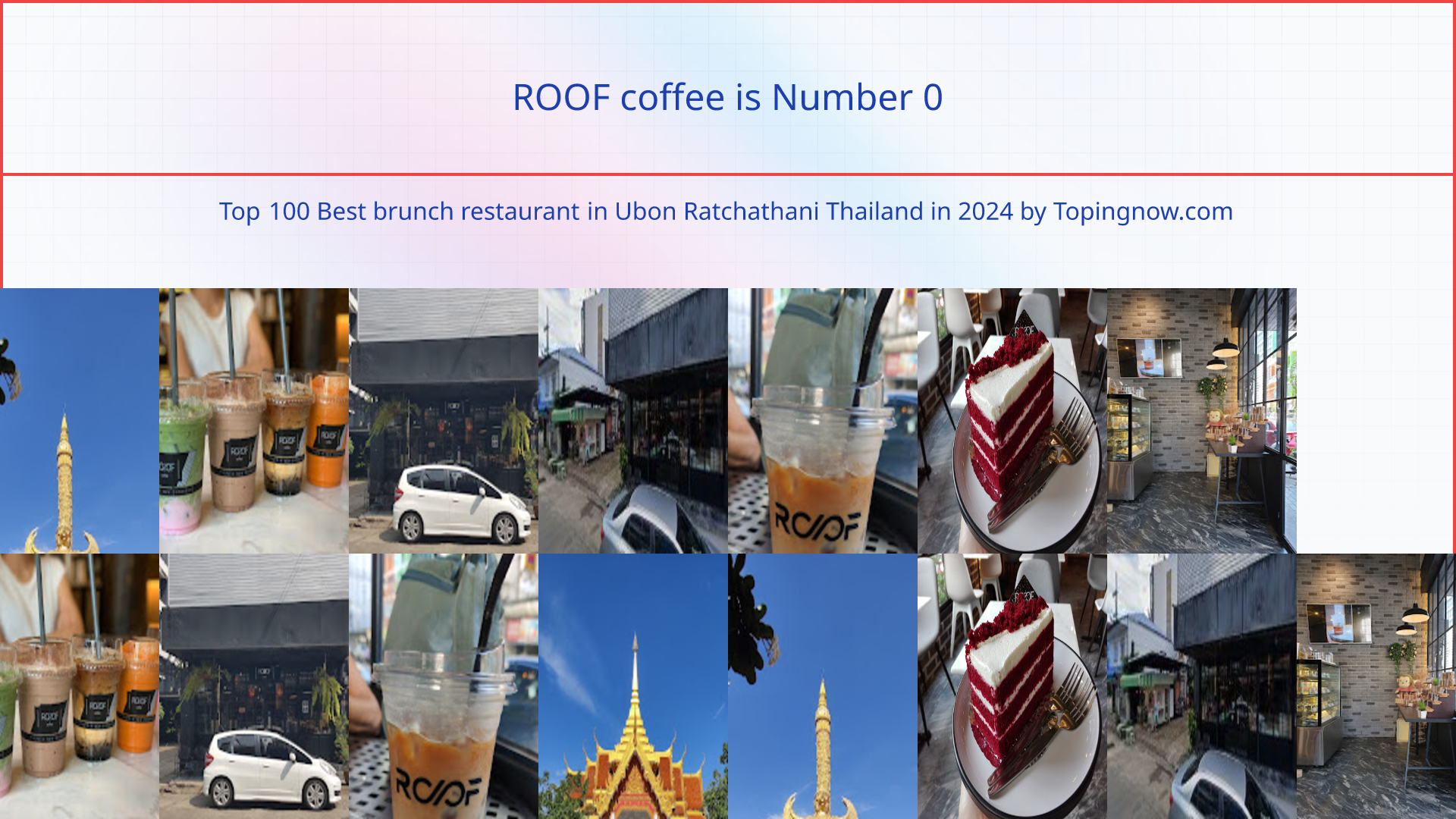 ROOF coffee: Top 100 Best brunch restaurant in Ubon Ratchathani Thailand in 2025