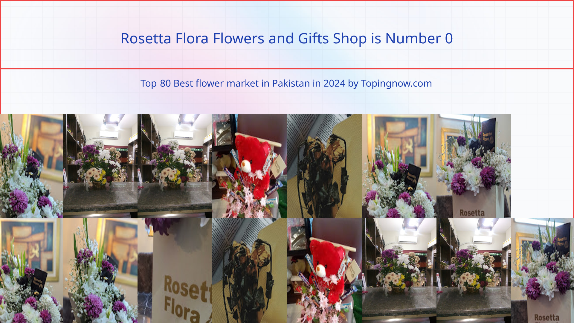 Rosetta Flora Flowers and Gifts Shop: Top 80 Best flower market in Pakistan in 2024
