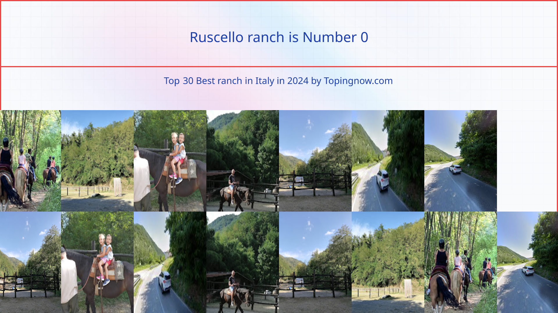 Ruscello ranch: Top 30 Best ranch in Italy in 2024