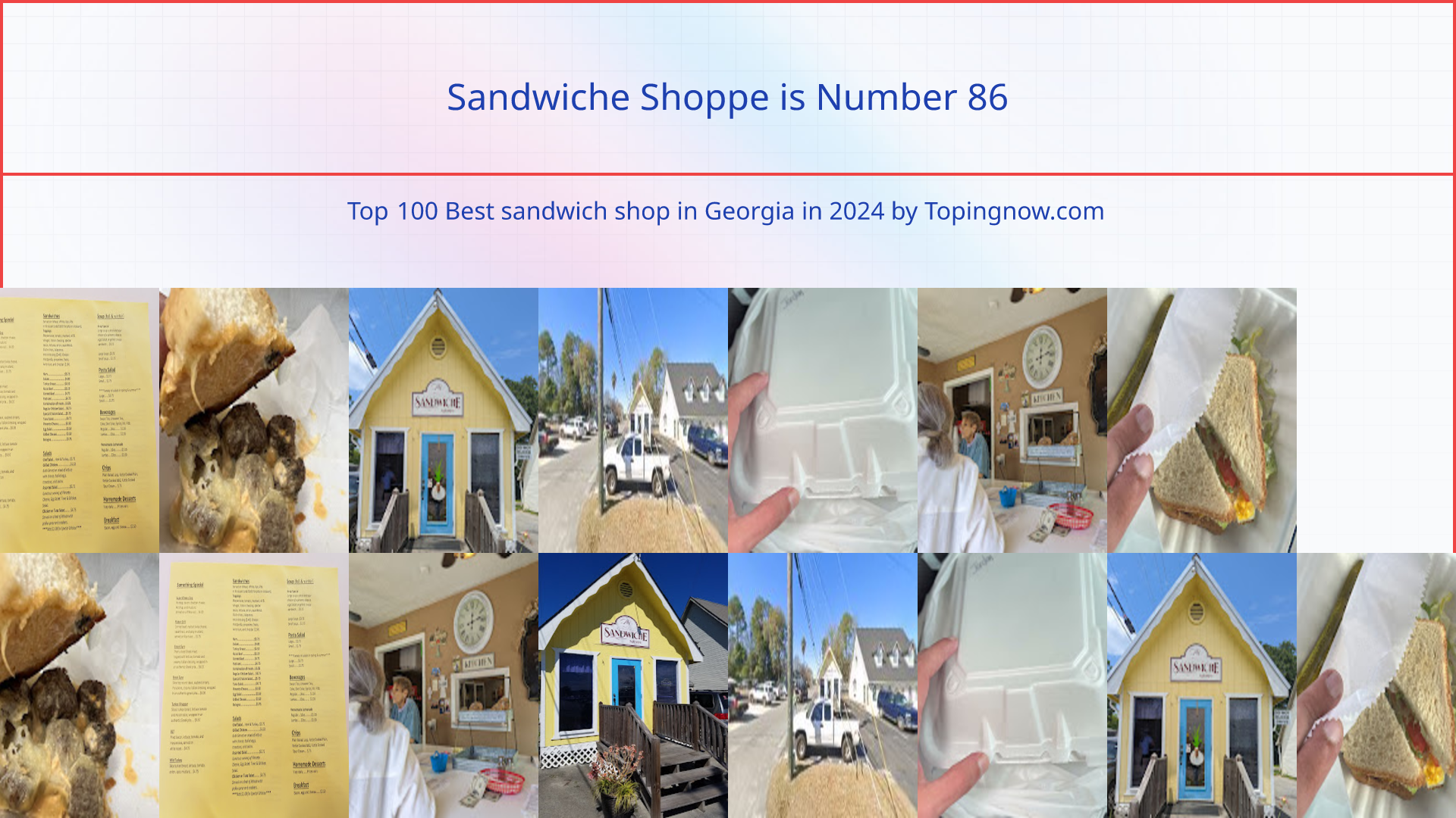 Sandwiche Shoppe: Top 100 Best sandwich shop in Georgia in 2025