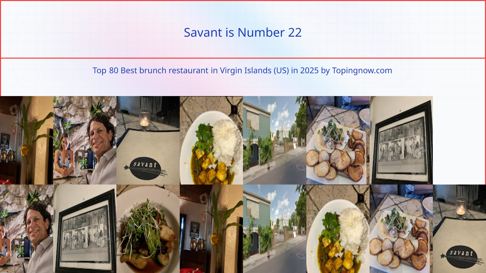 Savant: Top 80 Best brunch restaurant in Virgin Islands (US) in 2025