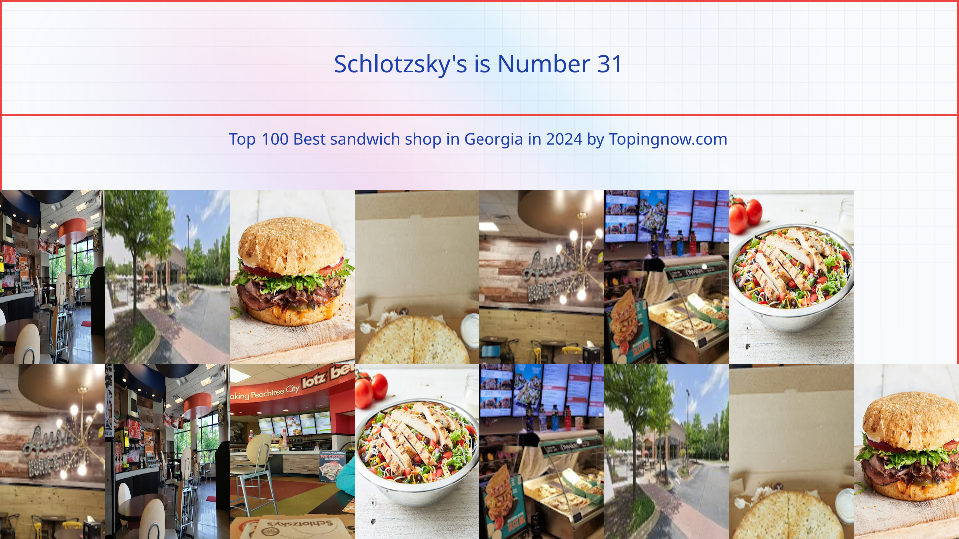 Schlotzsky's: Top 100 Best sandwich shop in Georgia in 2024