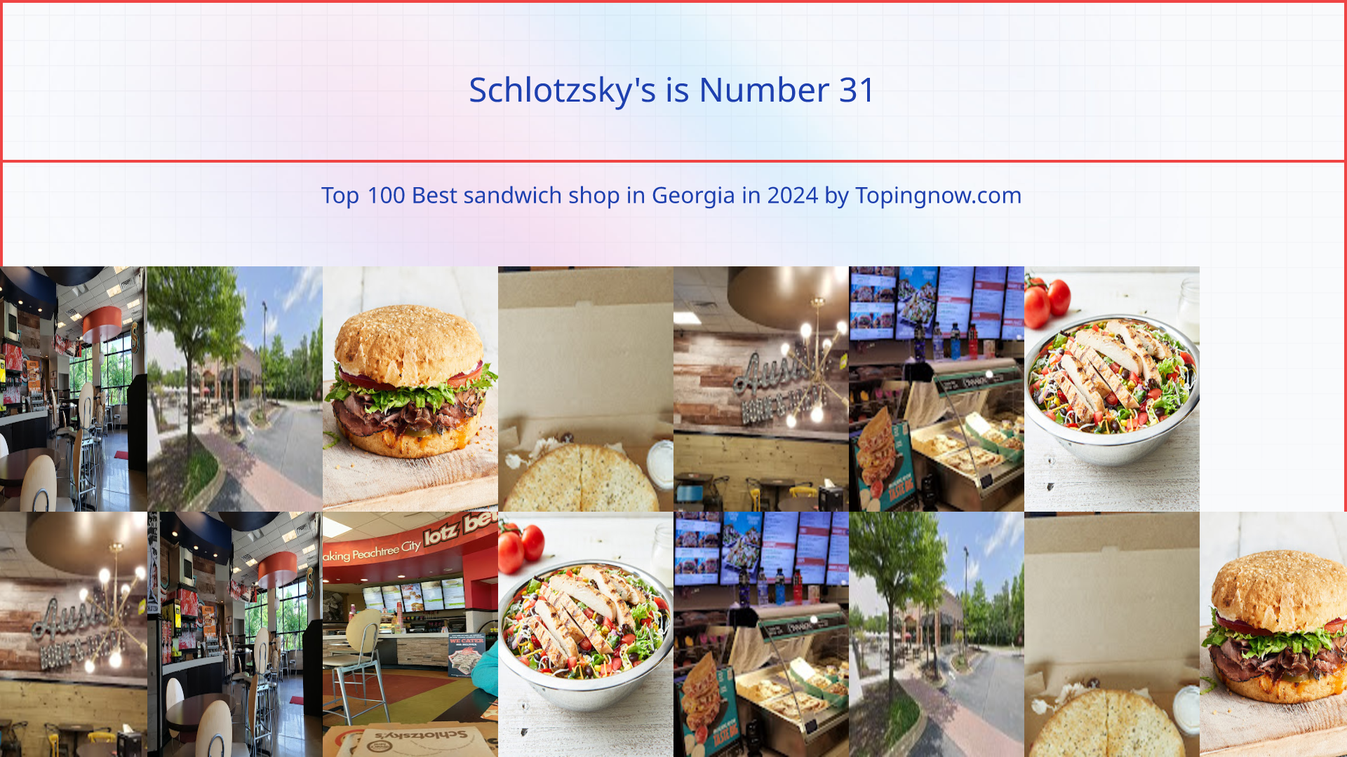 Schlotzsky's: Top 100 Best sandwich shop in Georgia in 2025