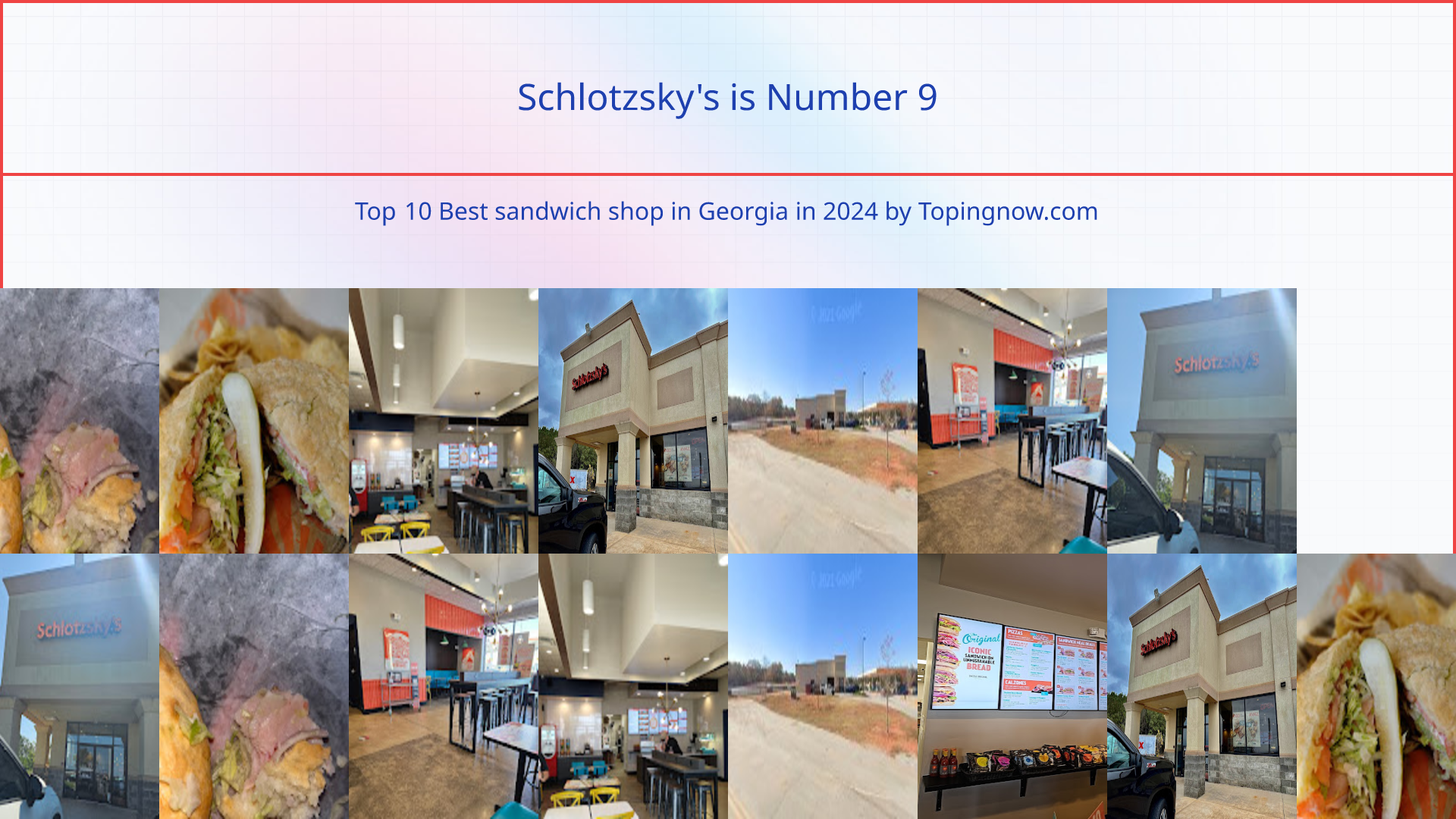 Schlotzsky's: Top 100 Best sandwich shop in Georgia in 2025