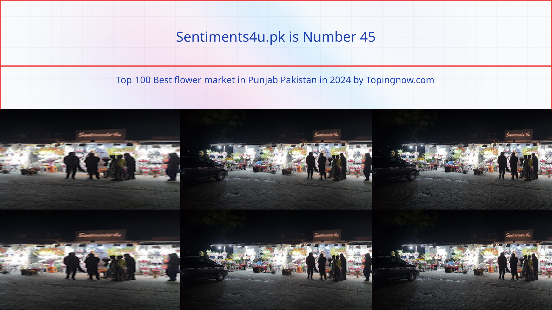 Sentiments4u.pk: Top 100 Best flower market in Punjab Pakistan in 2024