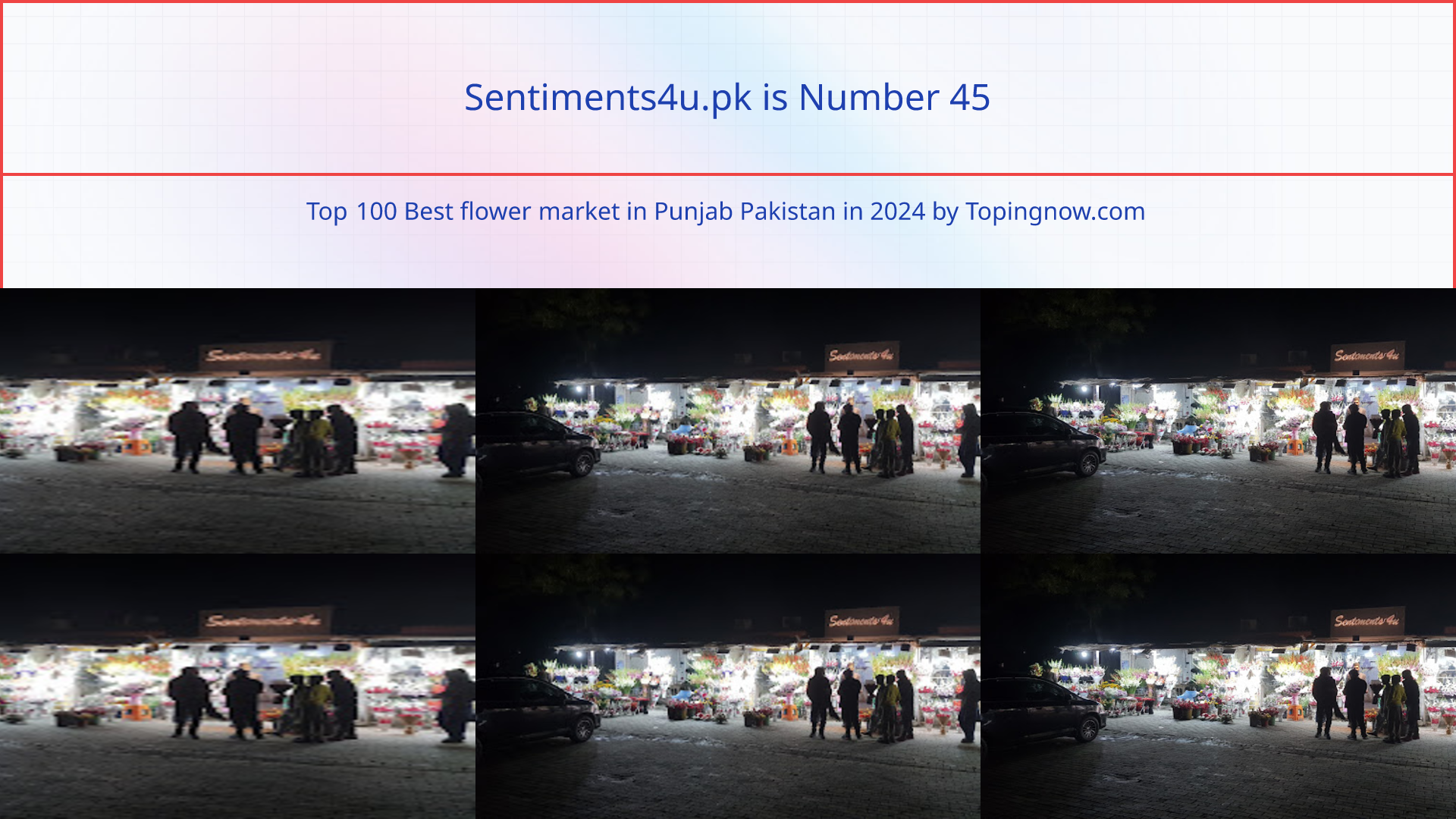 Sentiments4u.pk: Top 100 Best flower market in Punjab Pakistan in 2025
