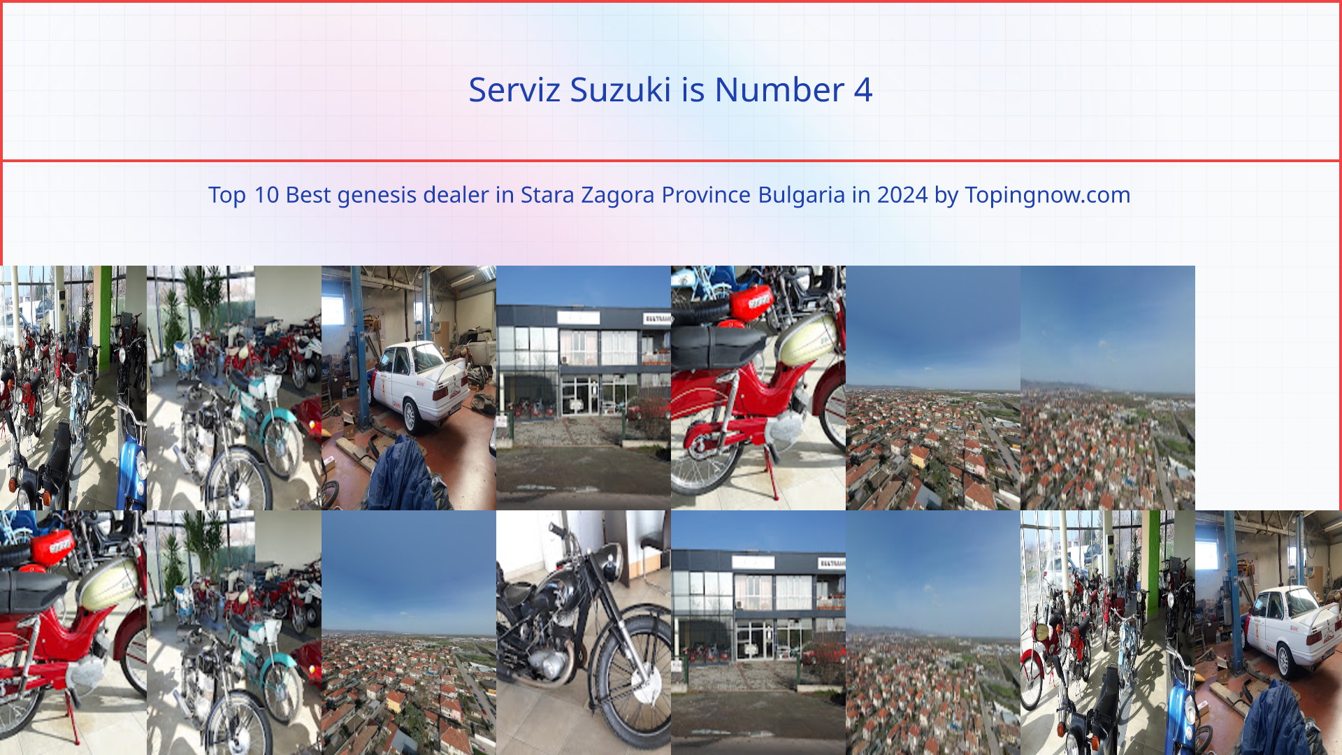 Serviz Suzuki: Top 10 Best genesis dealer in Stara Zagora Province Bulgaria in 2025