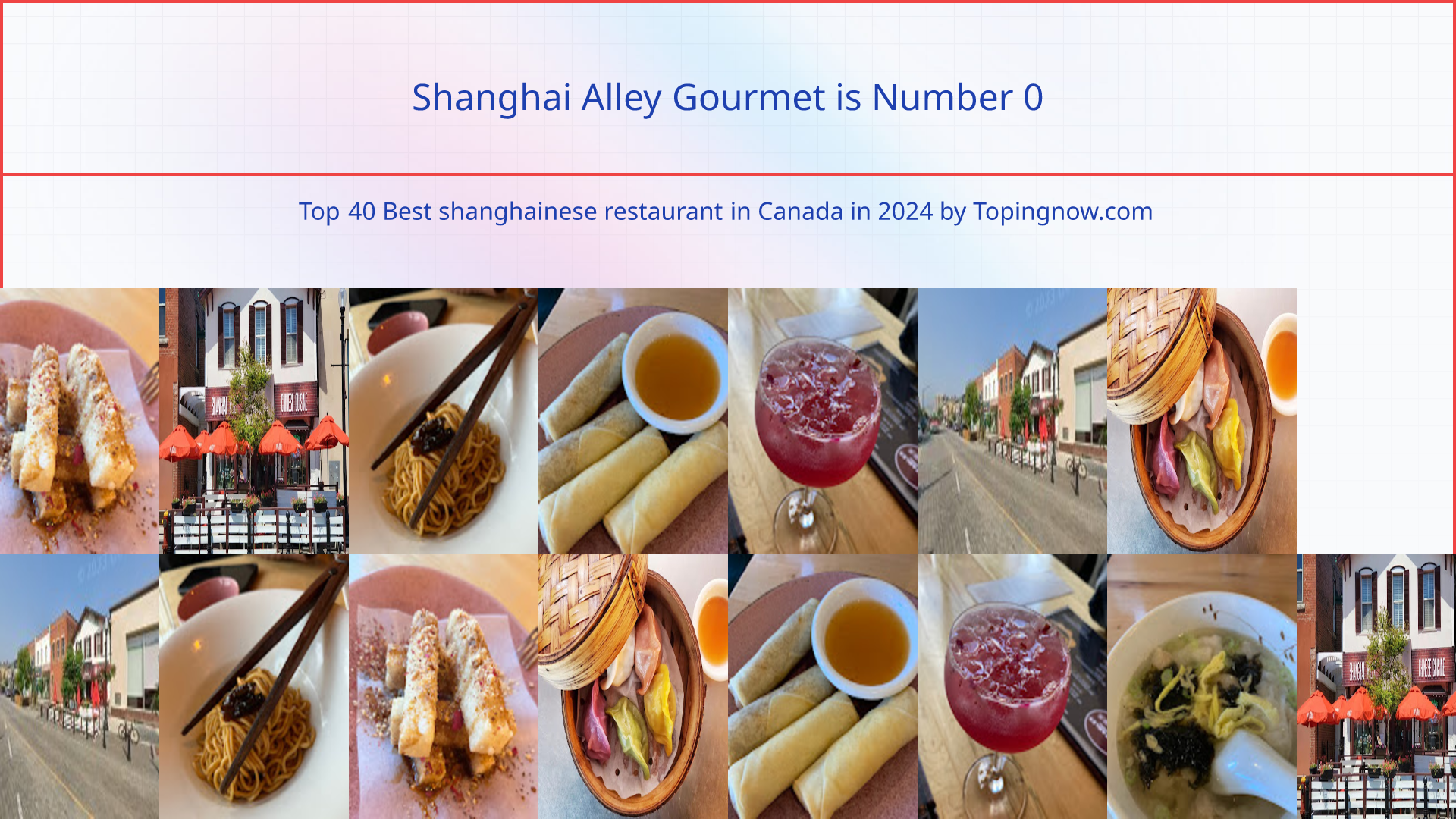 Shanghai Alley Gourmet: Top 40 Best shanghainese restaurant in Canada in 2024