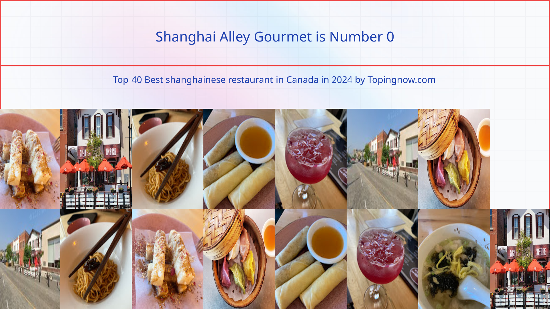 Shanghai Alley Gourmet: Top 40 Best shanghainese restaurant in Canada in 2025