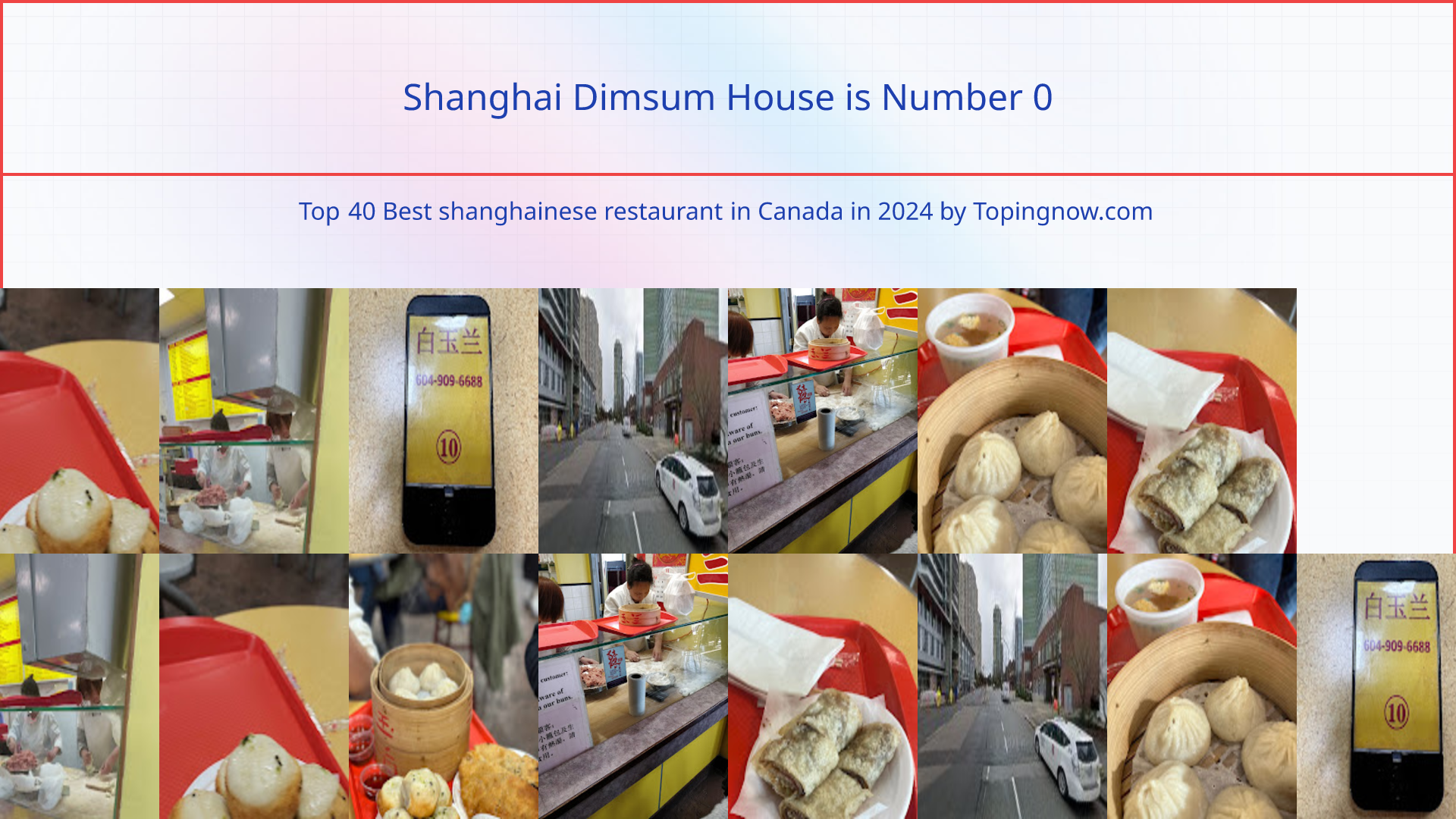 Shanghai Dimsum House: Top 40 Best shanghainese restaurant in Canada in 2024