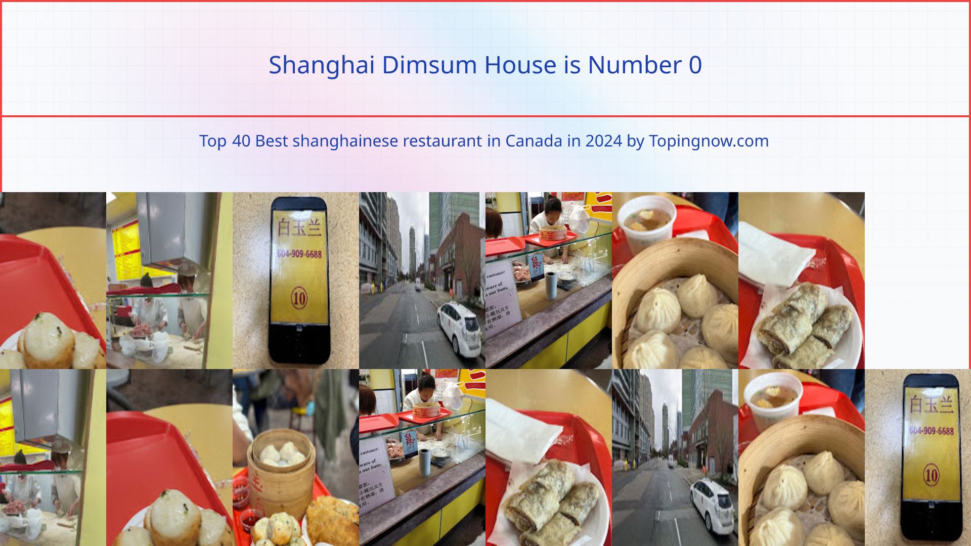 Shanghai Dimsum House: Top 40 Best shanghainese restaurant in Canada in 2025