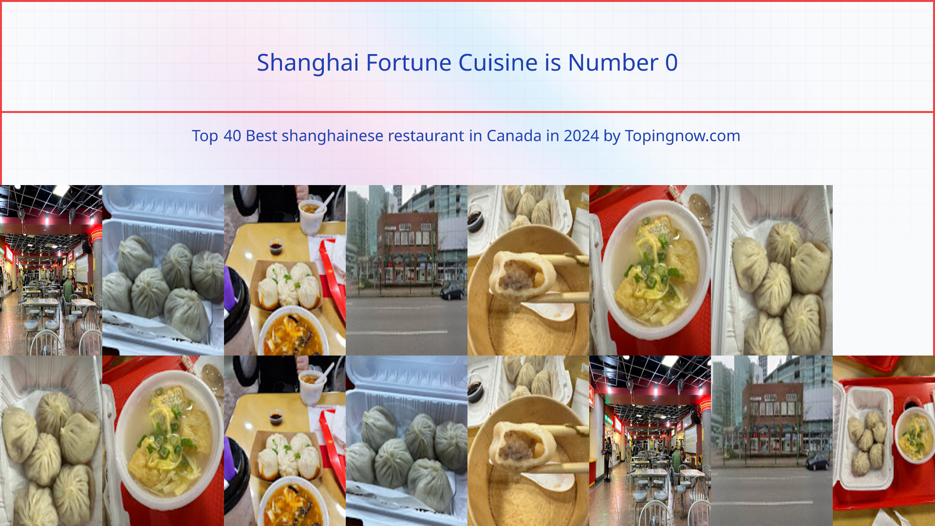 Shanghai Fortune Cuisine: Top 40 Best shanghainese restaurant in Canada in 2024
