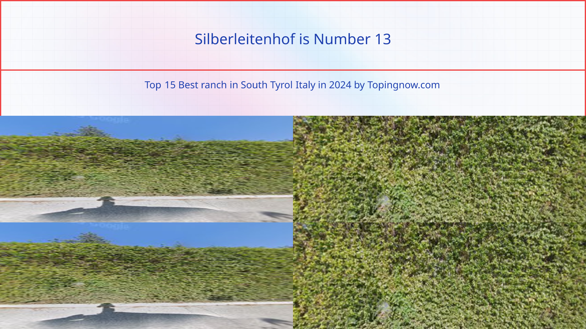 Silberleitenhof: Top 15 Best ranch in South Tyrol Italy in 2024