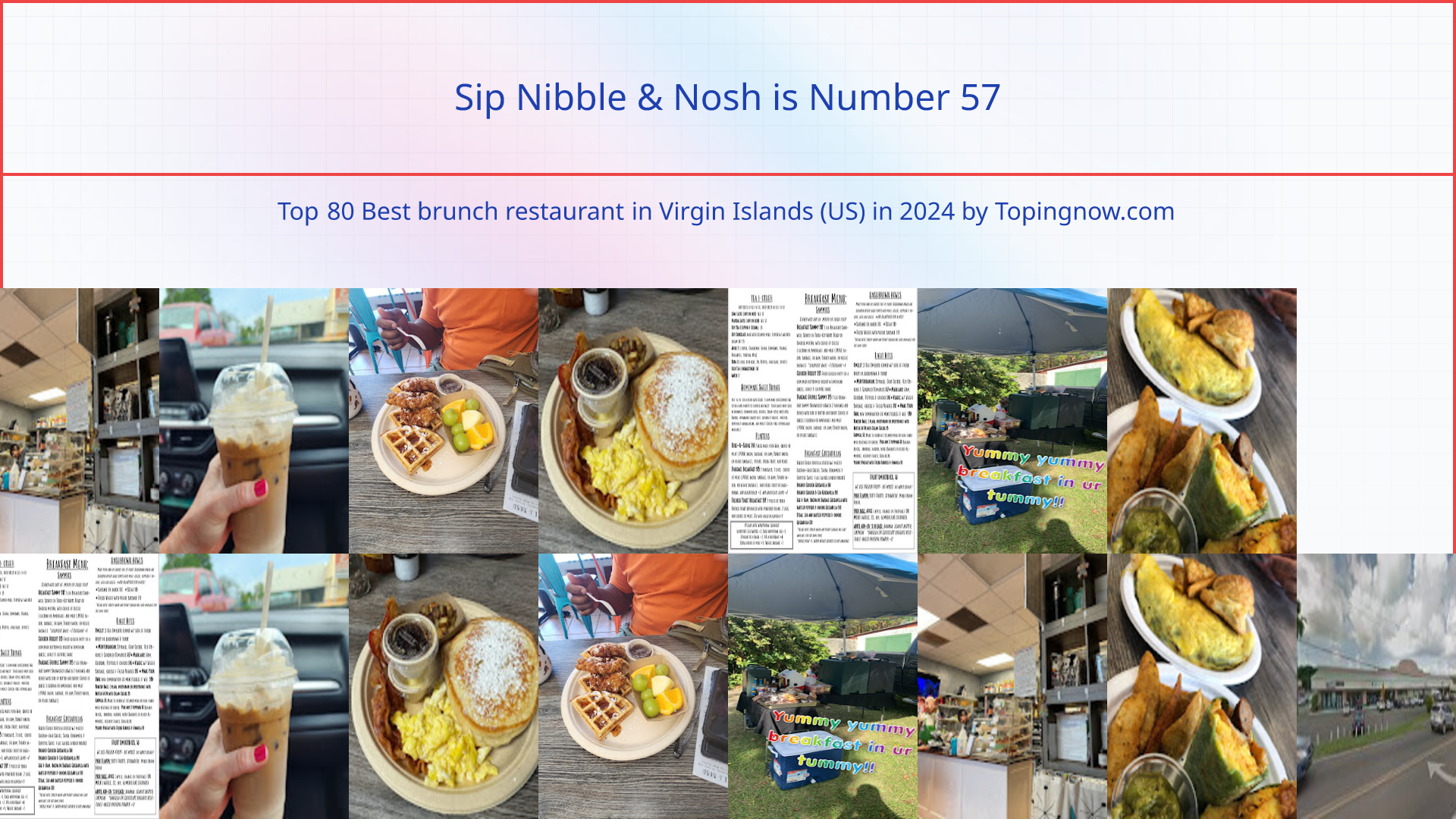Sip Nibble & Nosh: Top 80 Best brunch restaurant in Virgin Islands (US) in 2025