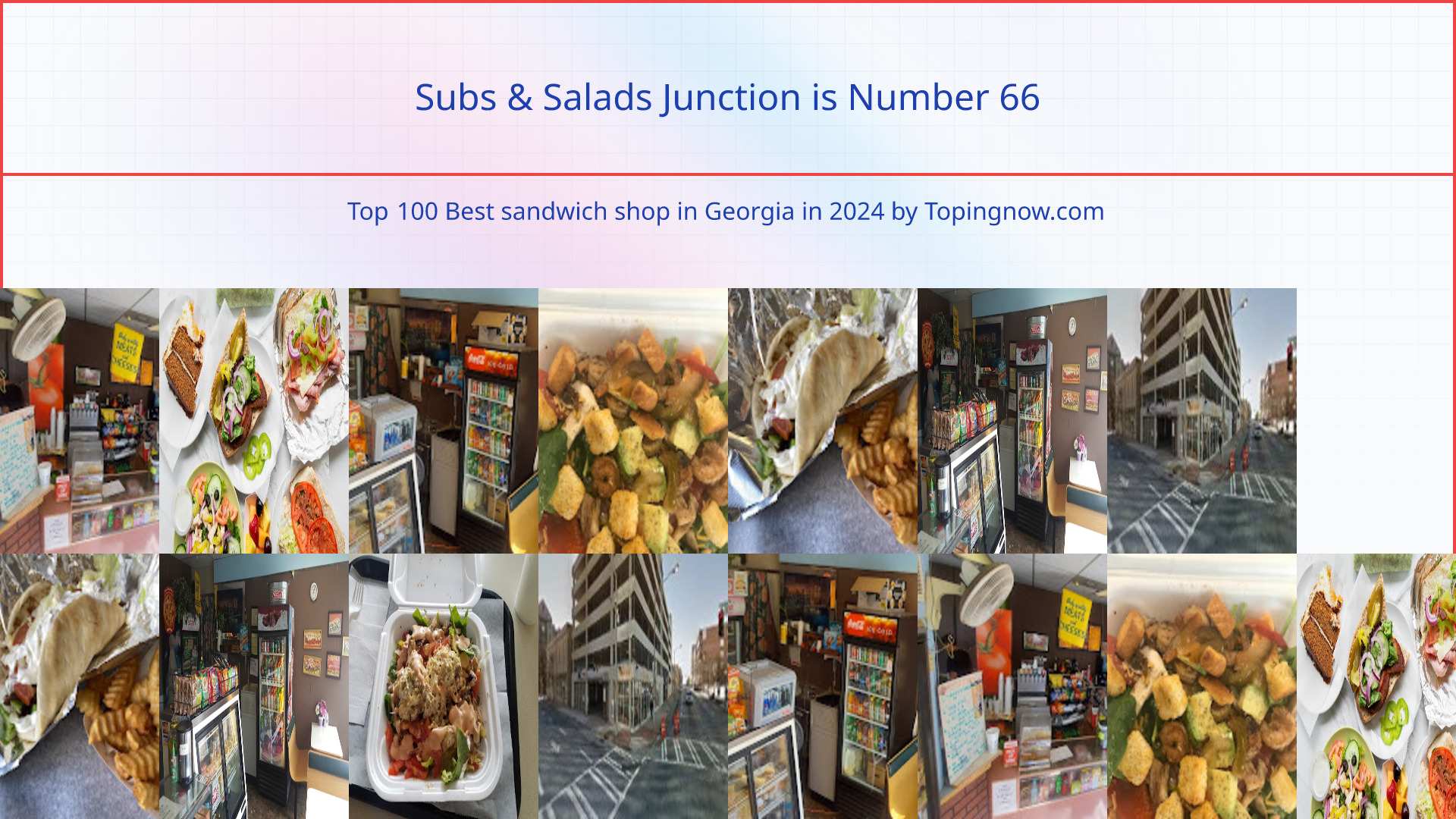 Subs & Salads Junction: Top 100 Best sandwich shop in Georgia in 2024