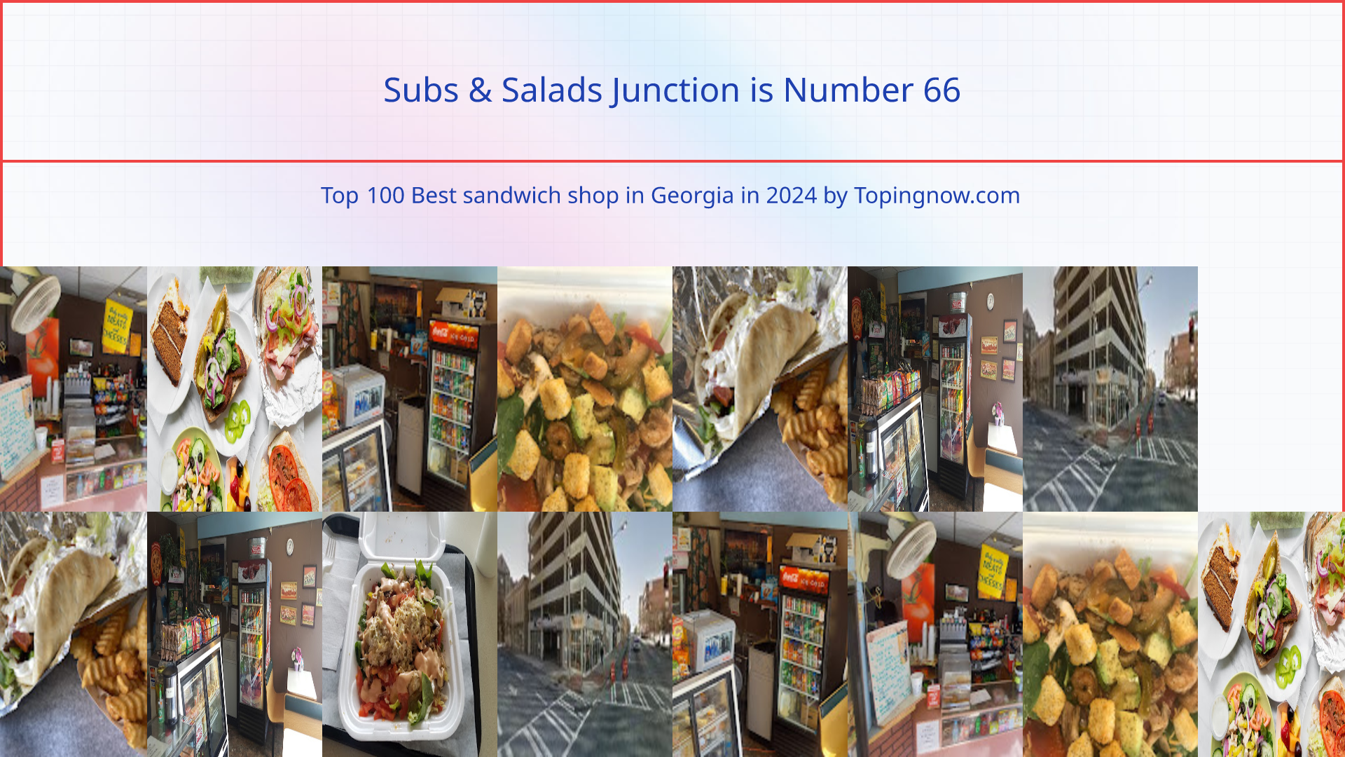 Subs & Salads Junction: Top 100 Best sandwich shop in Georgia in 2025