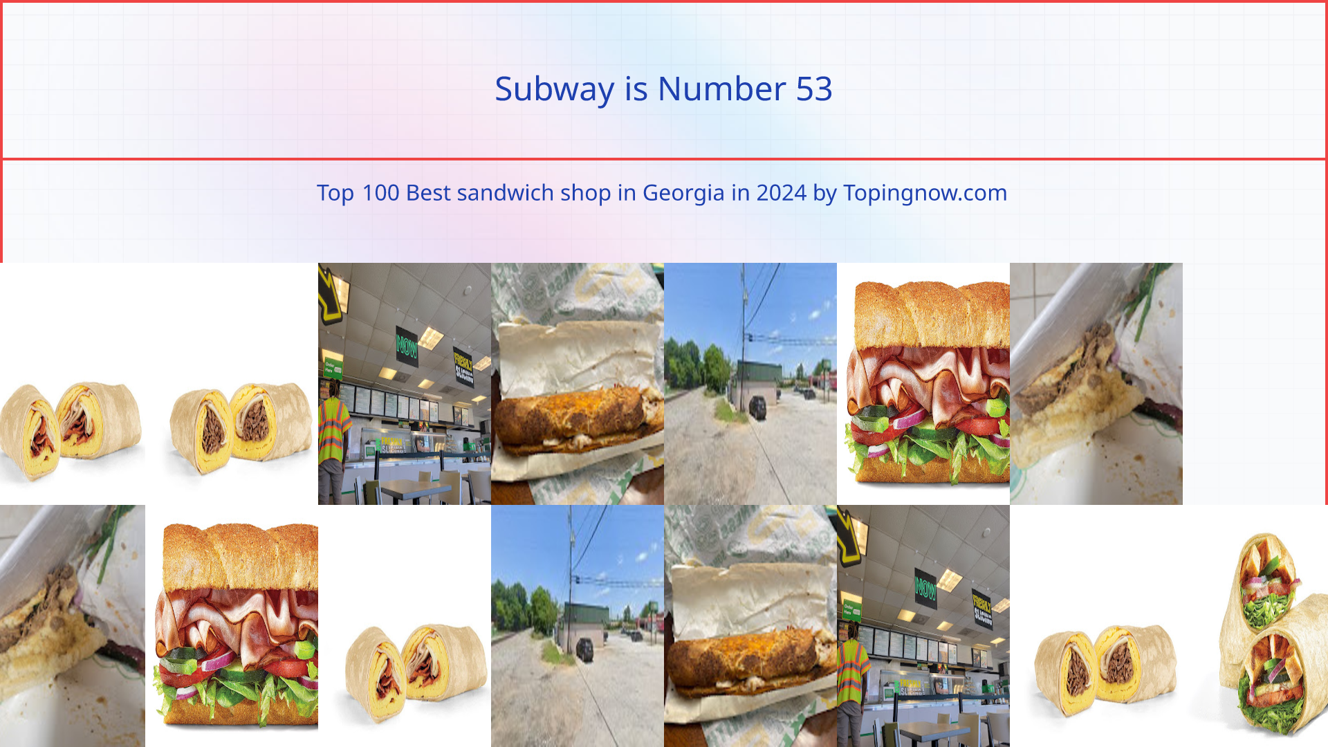 Subway: Top 100 Best sandwich shop in Georgia in 2025