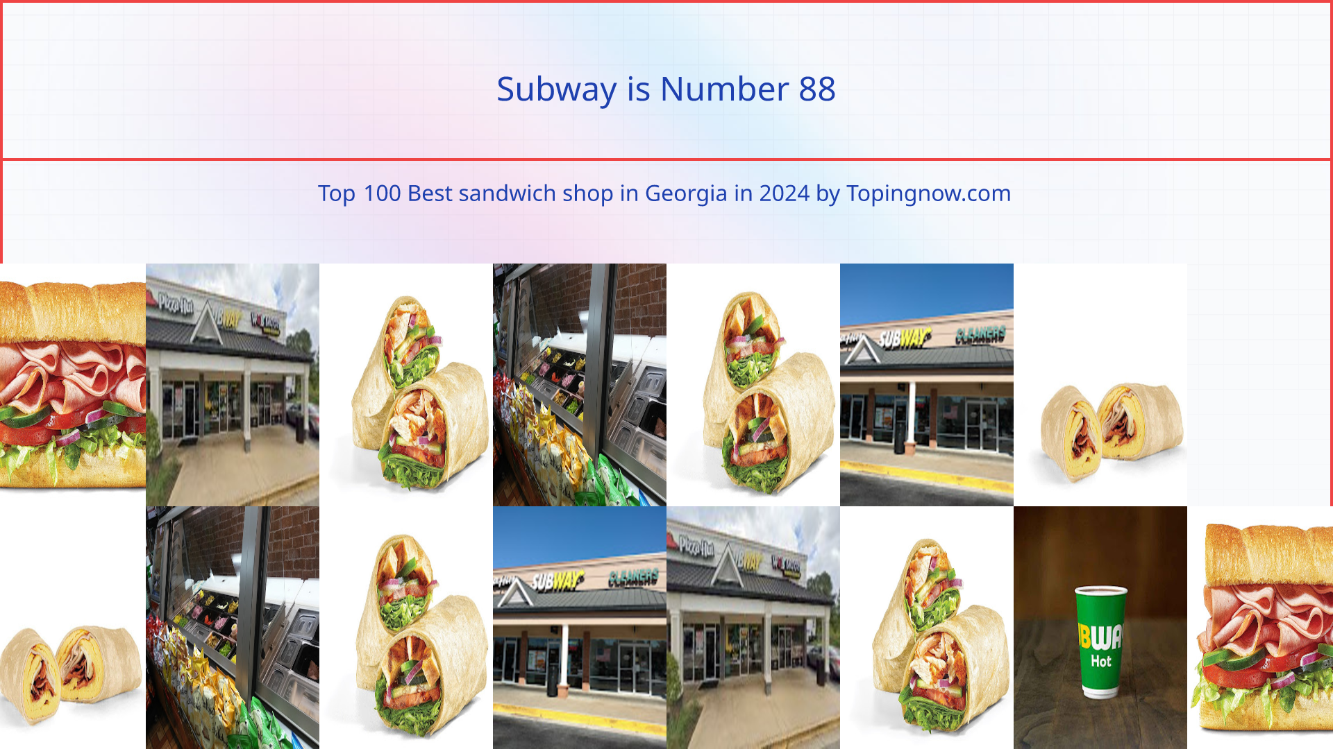 Subway: Top 100 Best sandwich shop in Georgia in 2025