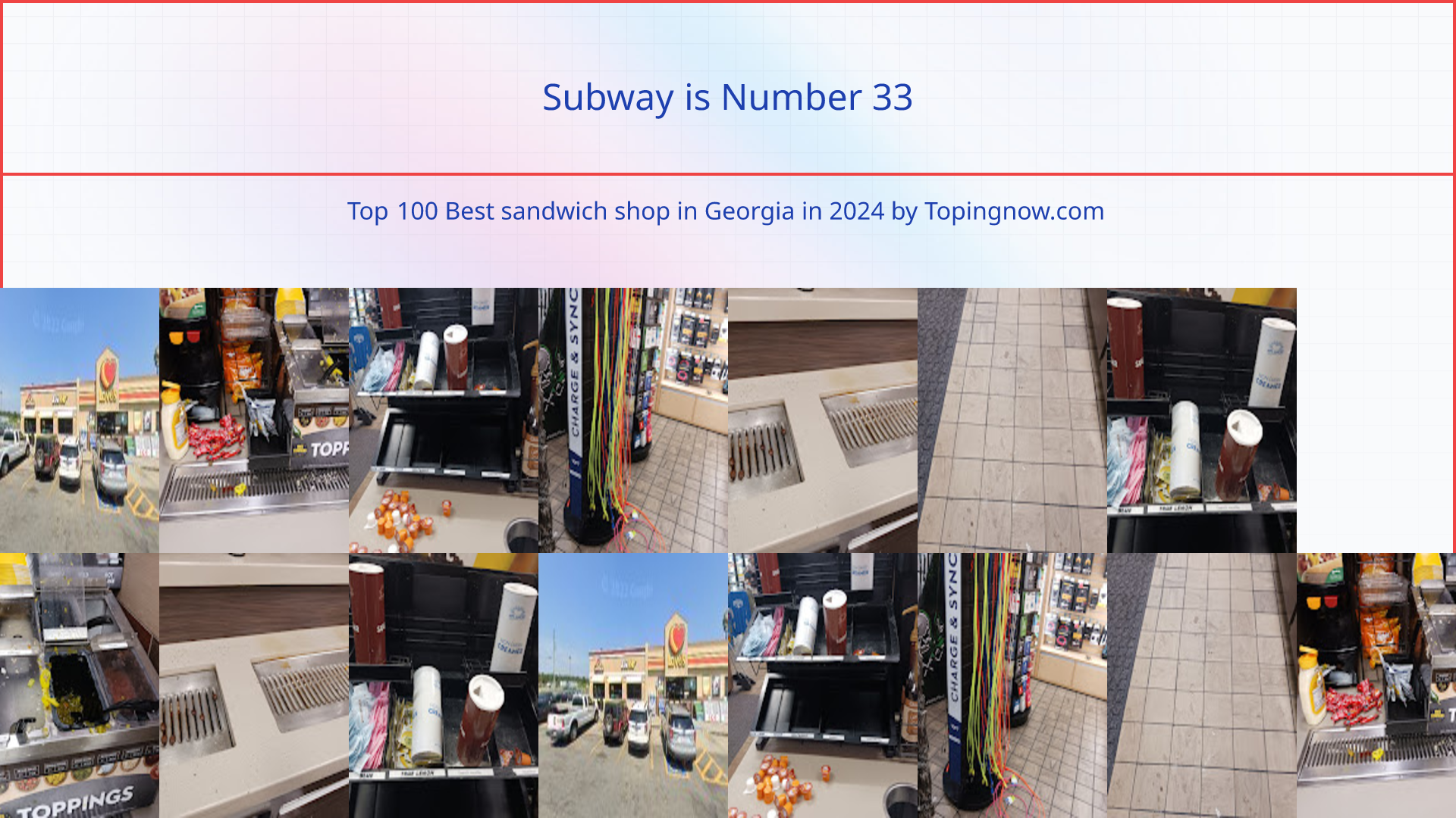 Subway: Top 100 Best sandwich shop in Georgia in 2025