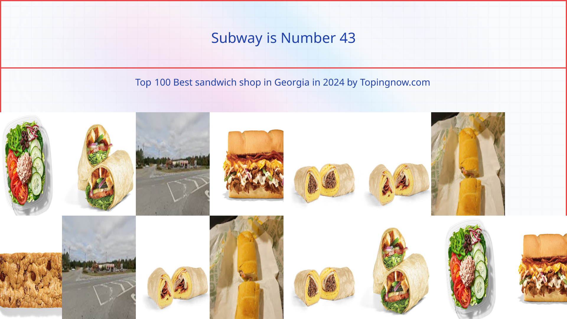 Subway: Top 100 Best sandwich shop in Georgia in 2024