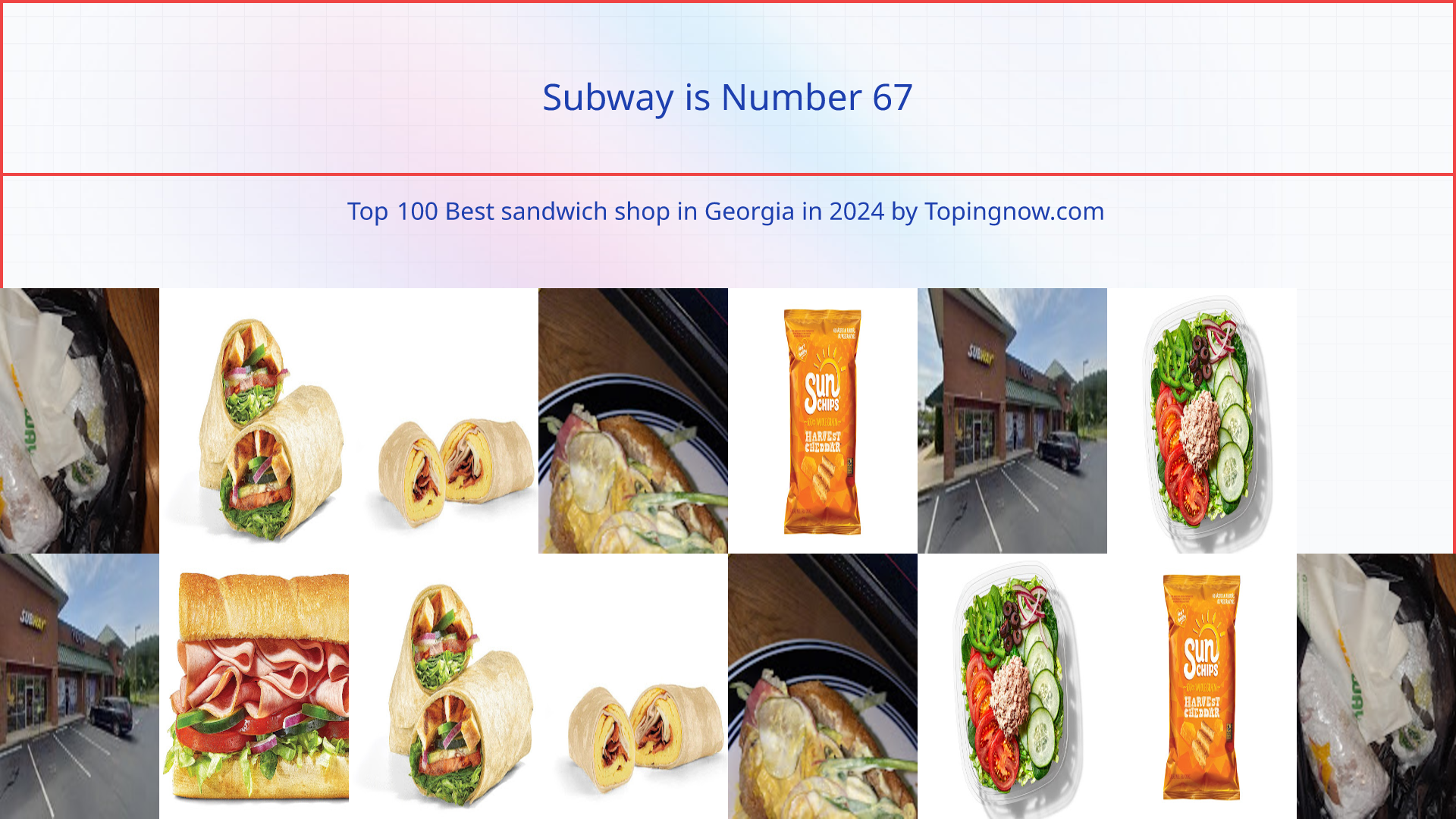 Subway: Top 100 Best sandwich shop in Georgia in 2024