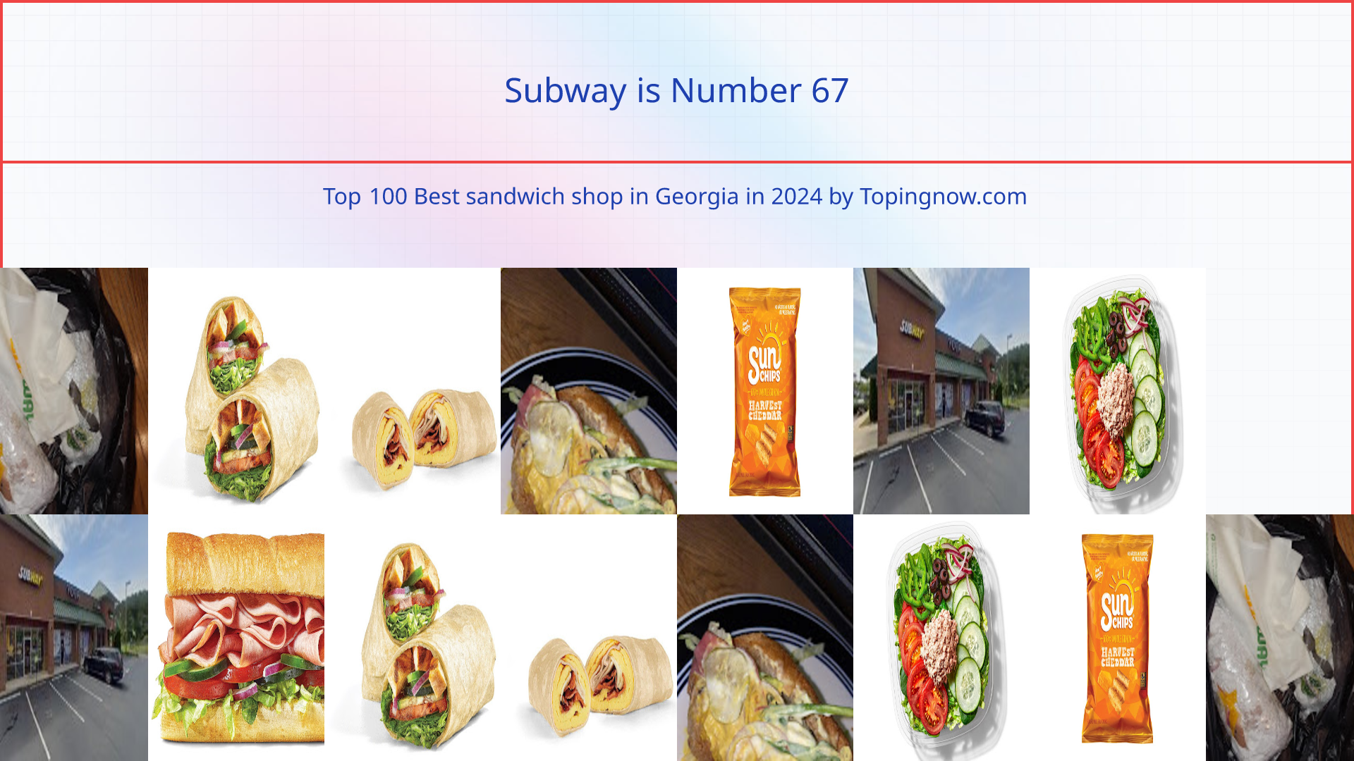 Subway: Top 100 Best sandwich shop in Georgia in 2025