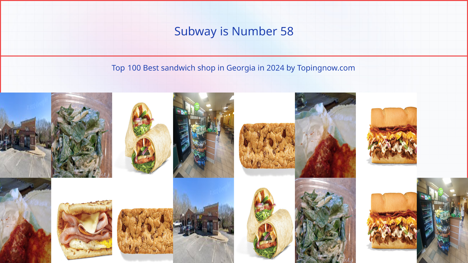 Subway: Top 100 Best sandwich shop in Georgia in 2025