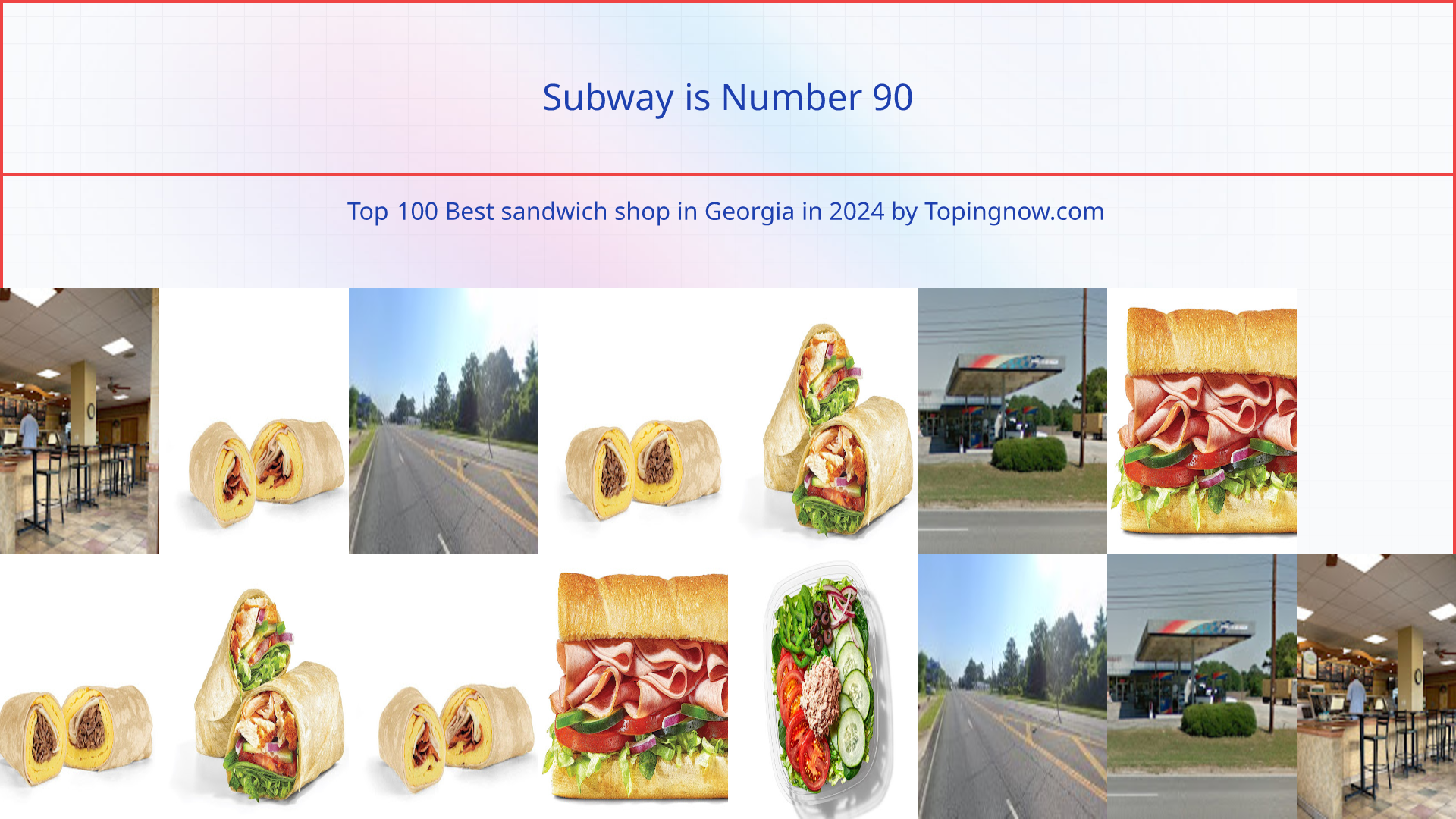 Subway: Top 100 Best sandwich shop in Georgia in 2024