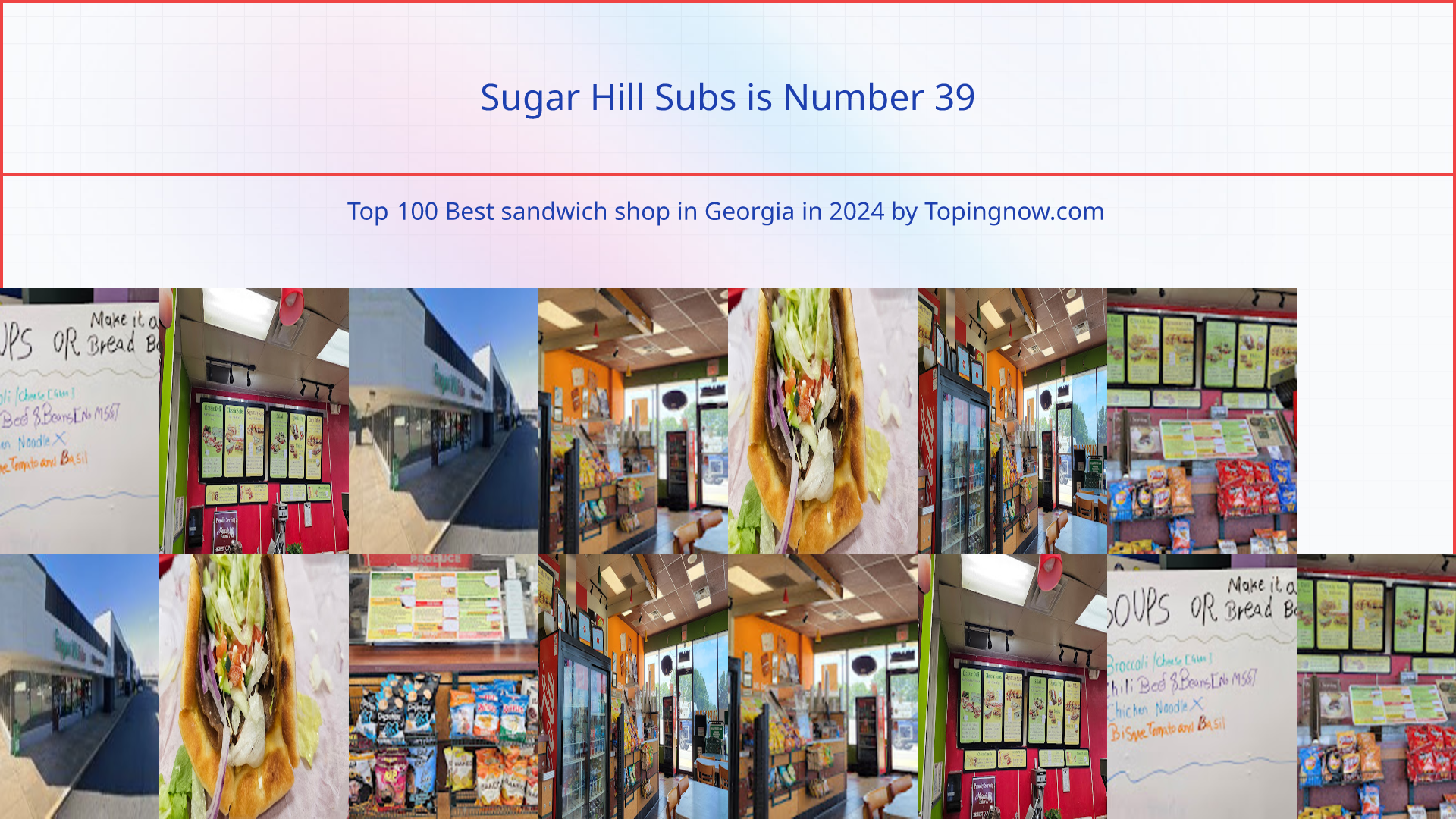 Sugar Hill Subs: Top 100 Best sandwich shop in Georgia in 2024