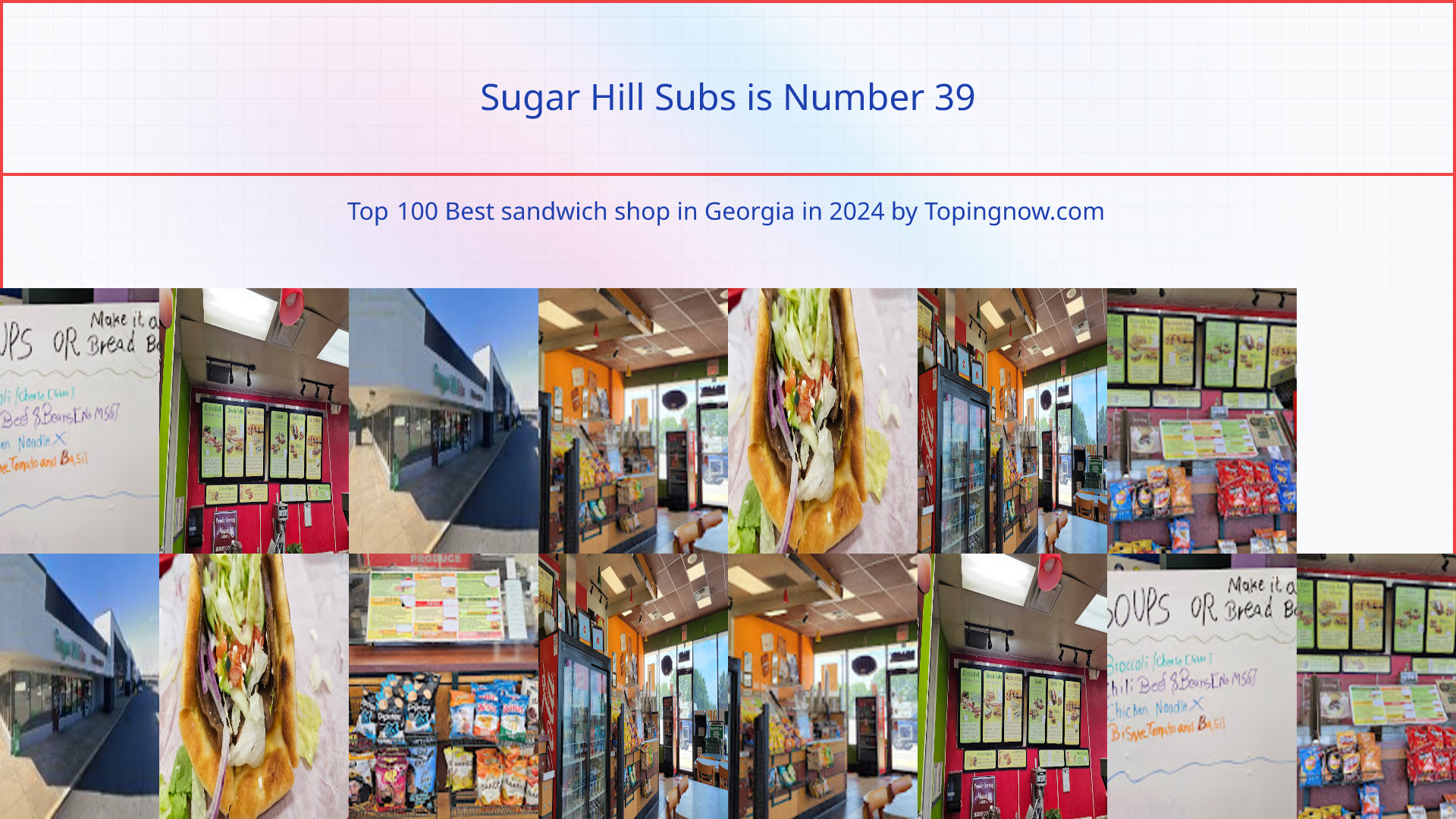 Sugar Hill Subs: Top 100 Best sandwich shop in Georgia in 2025