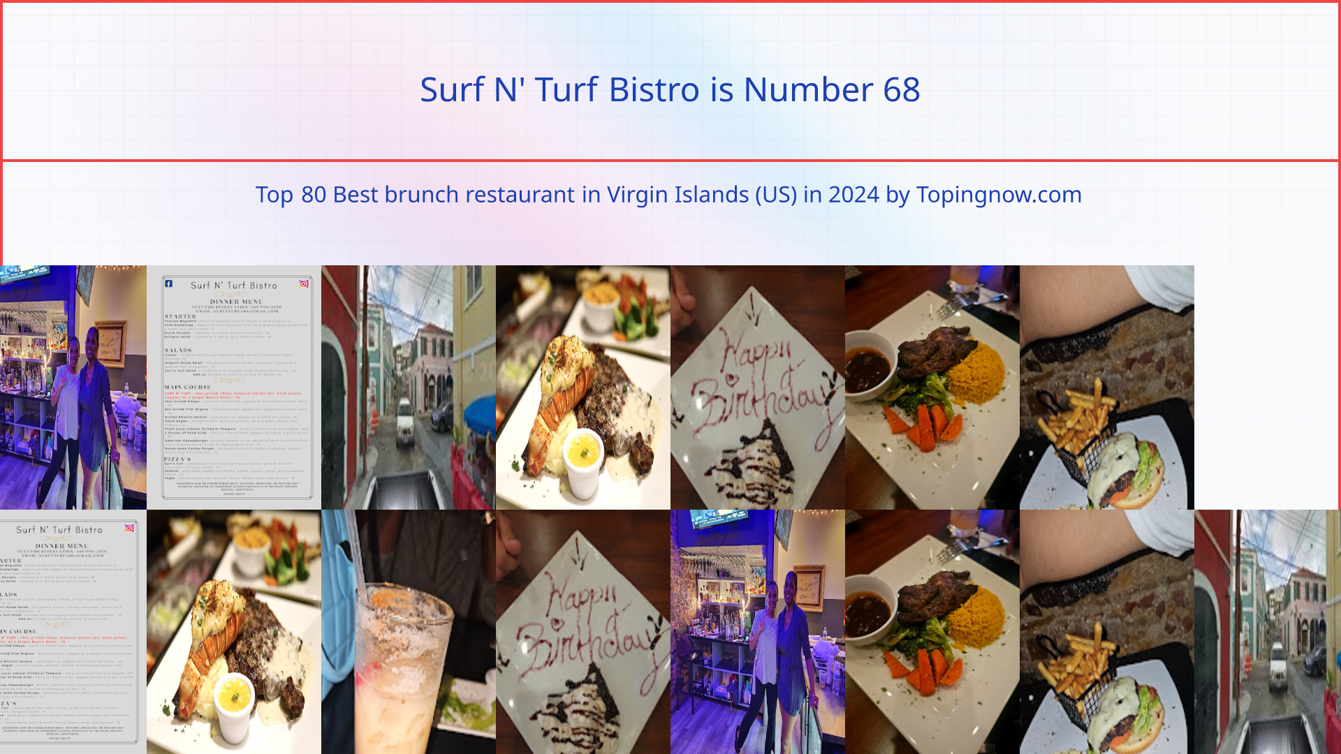 Surf N' Turf Bistro: Top 80 Best brunch restaurant in Virgin Islands (US) in 2024