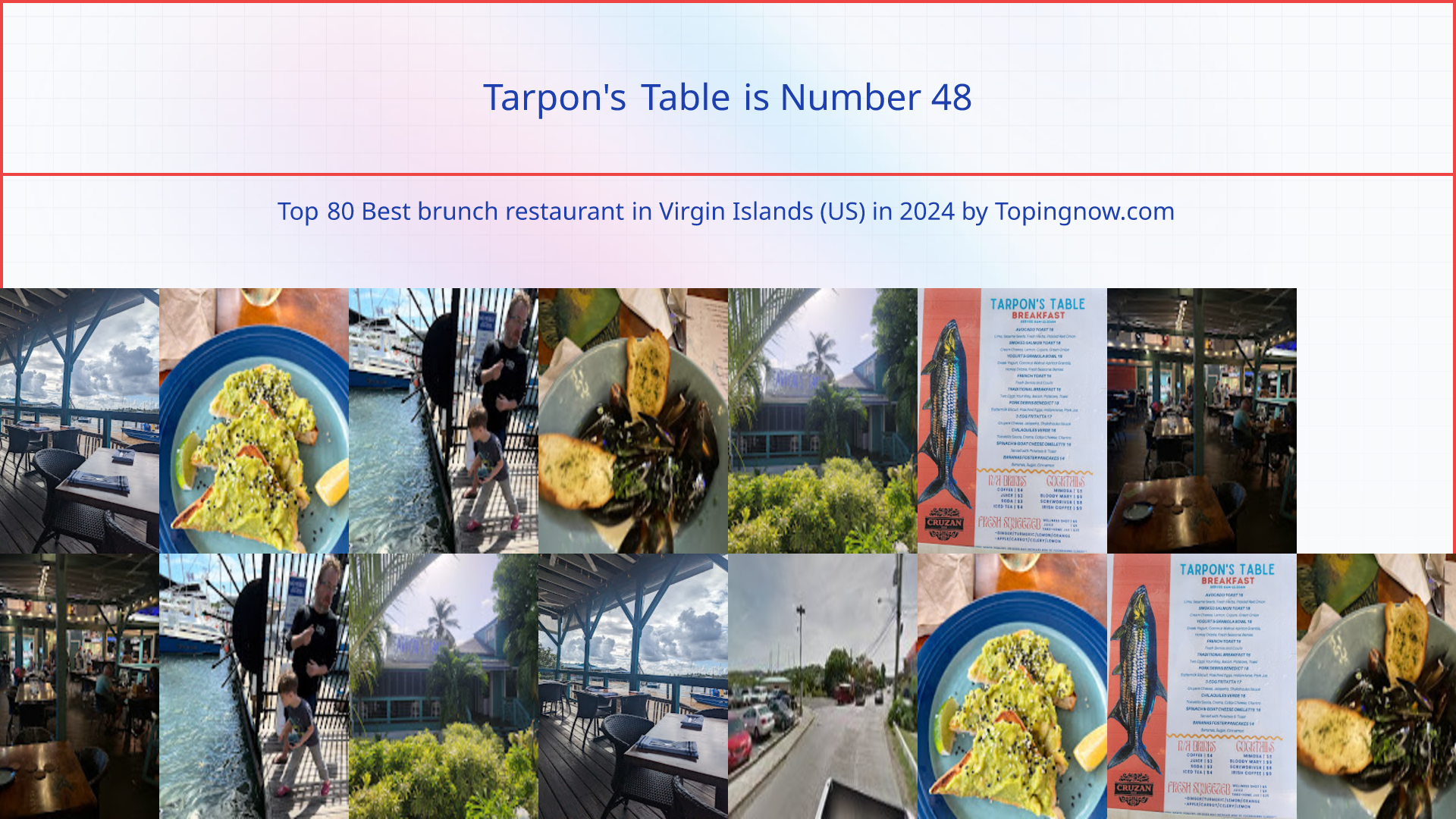 Tarpon's Table: Top 80 Best brunch restaurant in Virgin Islands (US) in 2024