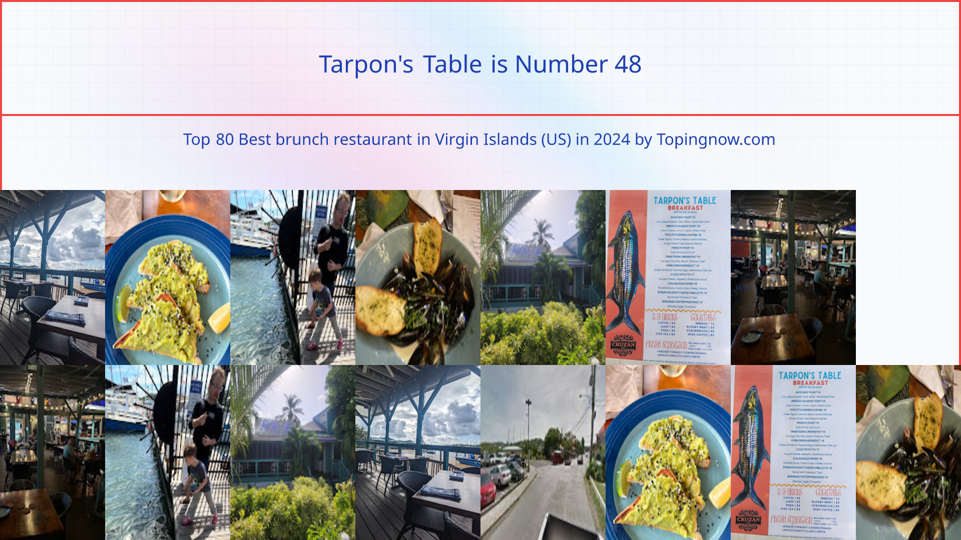 Tarpon's Table: Top 80 Best brunch restaurant in Virgin Islands (US) in 2025